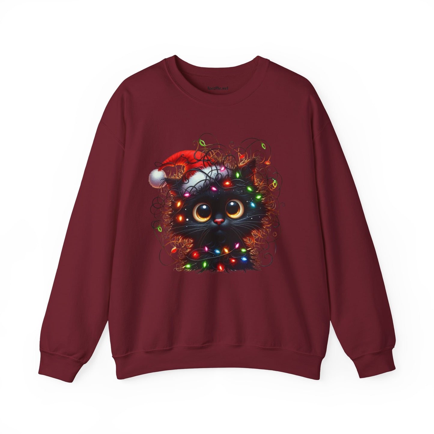 Funny Christmas Black Cat 01 Unisex Heavy Blend™ Crewneck Sweatshirt