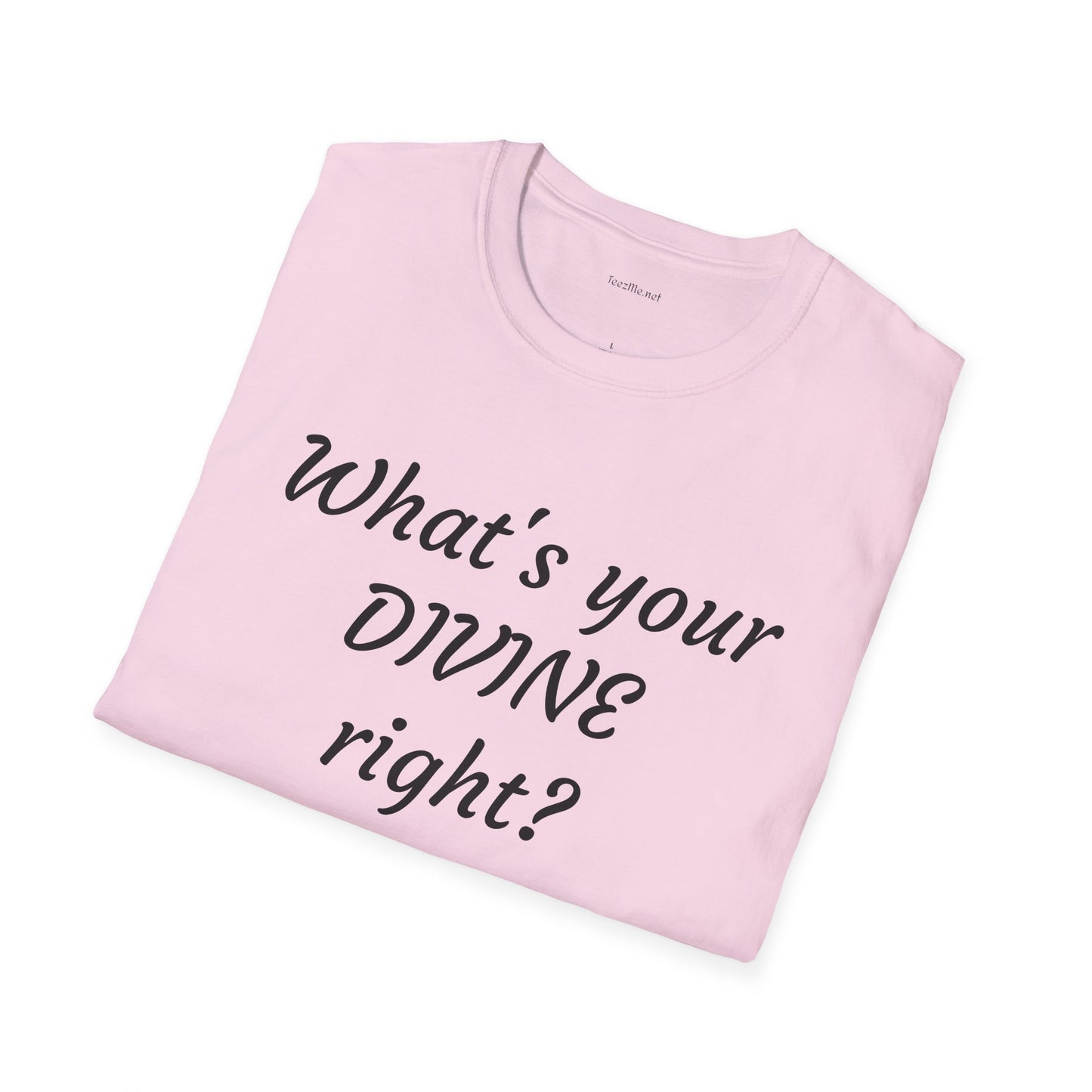 What's your DIVINE right? - Unisex Softstyle T-Shirt 100% Cotton Graphic