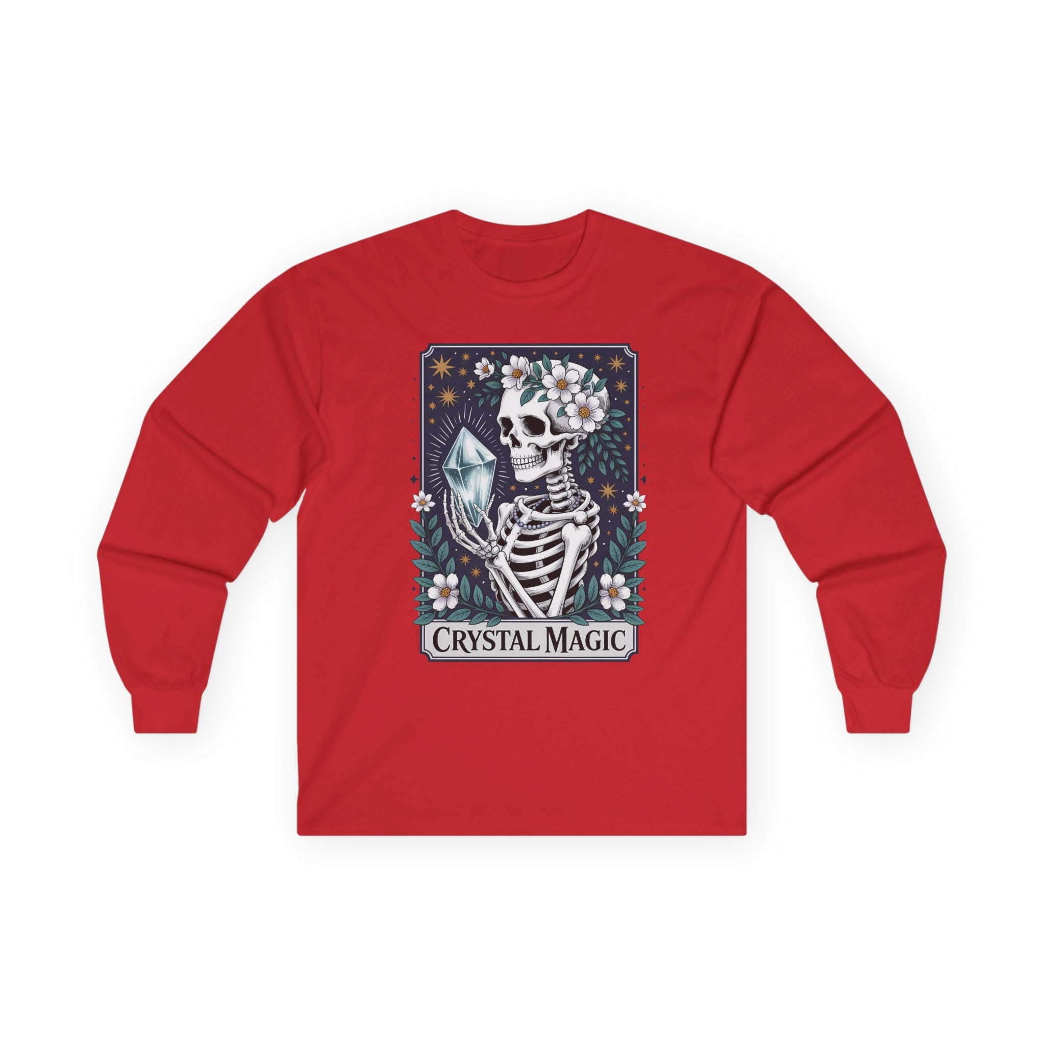 Crystal Magic Skeleton Unisex Ultra Cotton Long Sleeve Tee