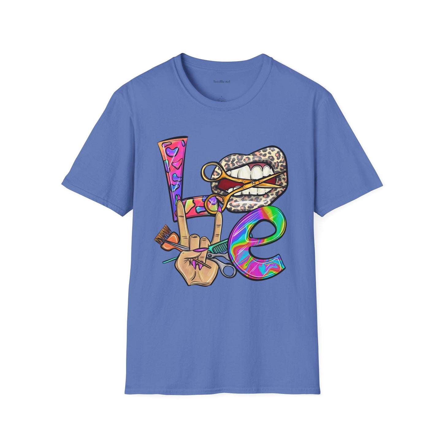 Hairstylist Love Unisex Softstyle T-Shirt 100% Cotton Graphic