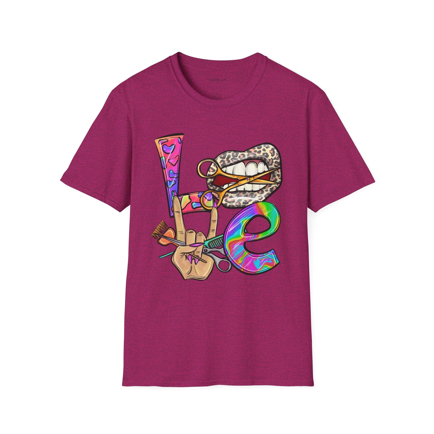 Hairstylist Love Unisex Softstyle T-Shirt 100% Cotton Graphic