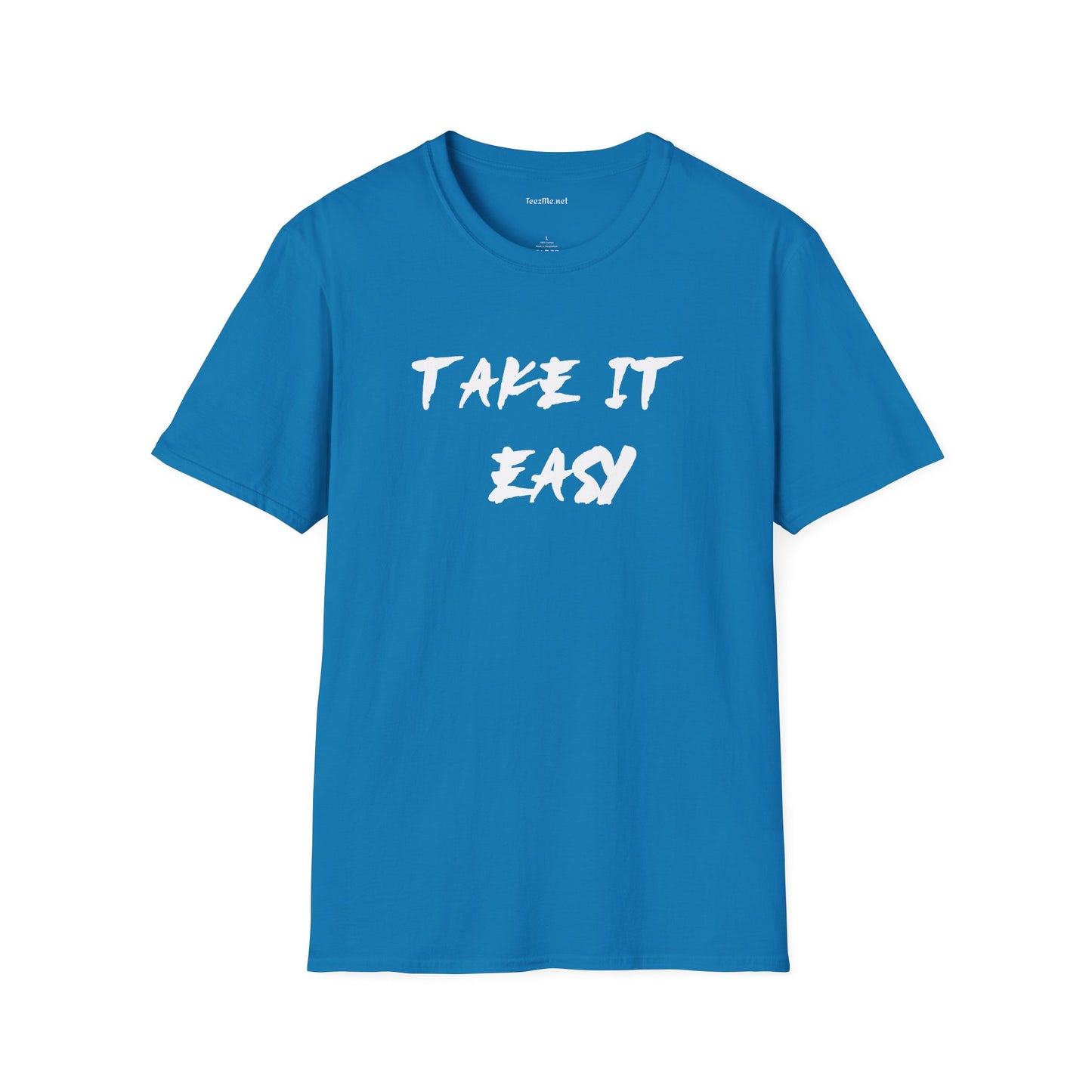 Take It Easy (white) Unisex Softstyle T-Shirt 100% Cotton