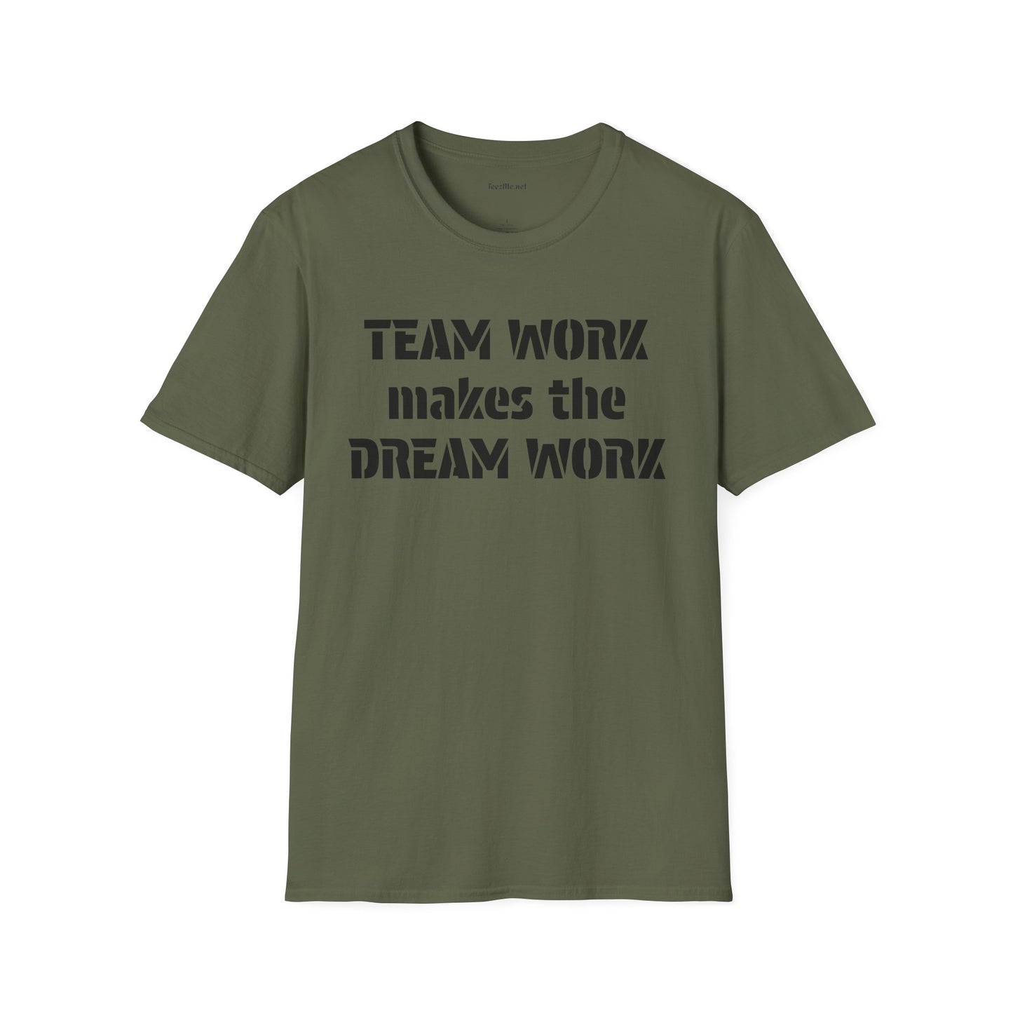 Team Work makes the Dream Work Unisex Soft Style T-Shirt 100% Cotton Graphic