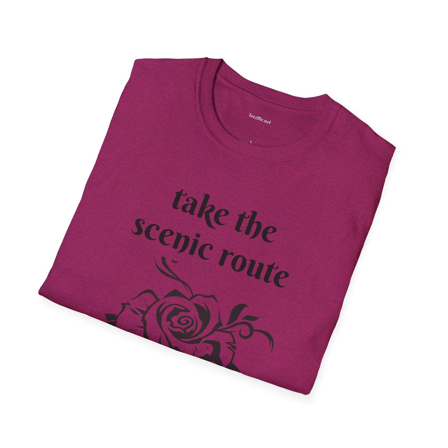 Take the scenic route- Unisex Softstyle T-Shirt 100% Cotton Graphic