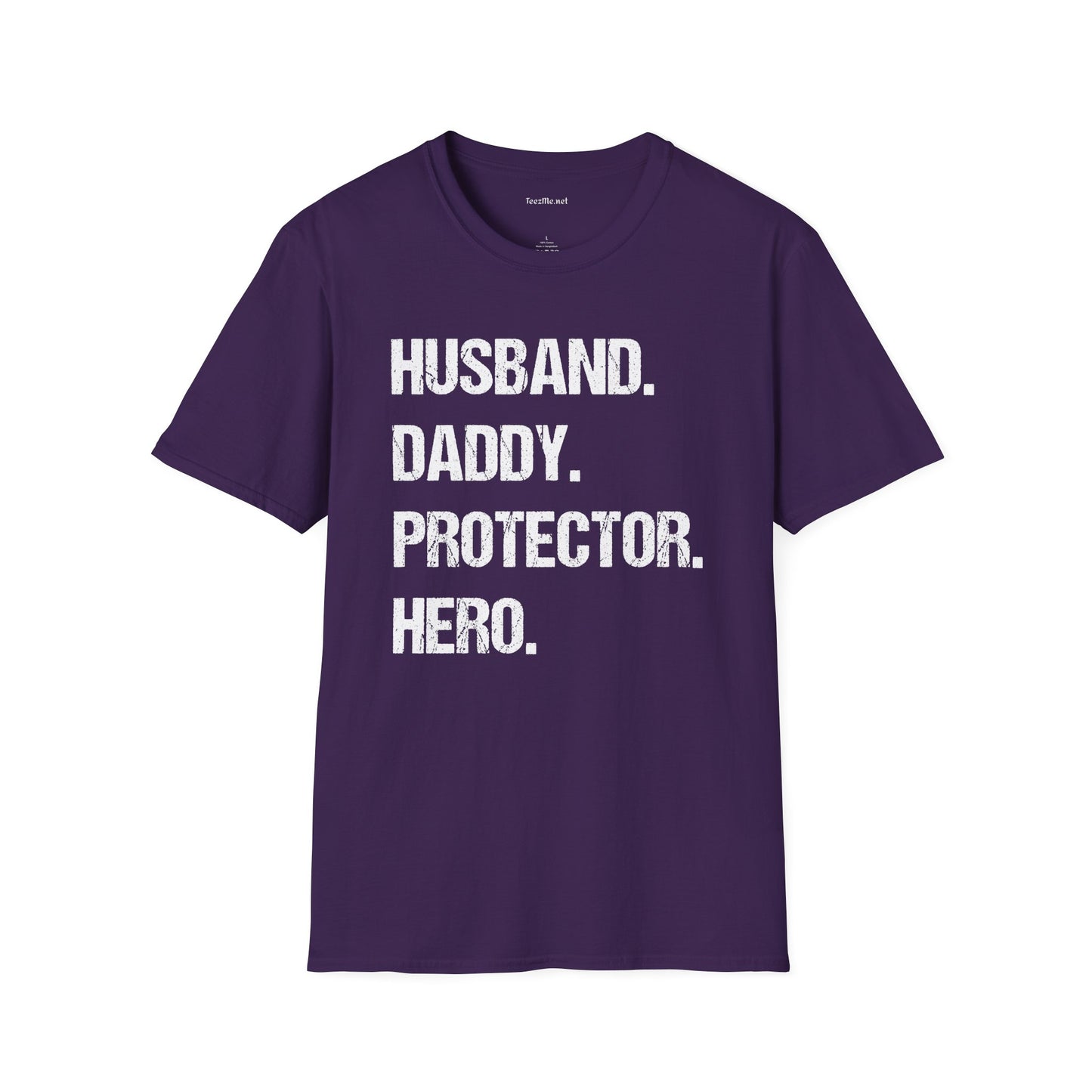 Husband Daddy Protector Hero Unisex Soft Style T-Shirt 100% Cotton Graphic