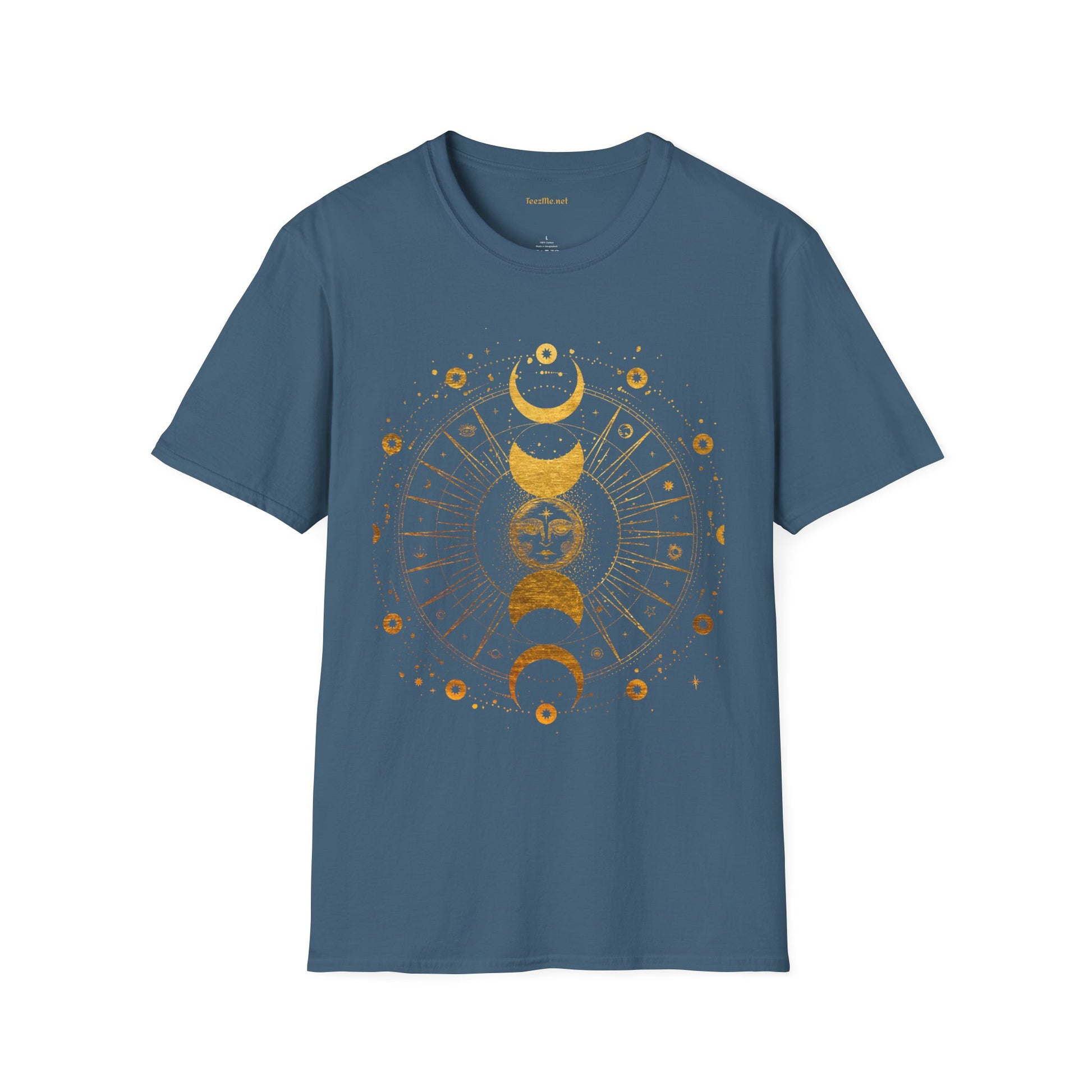 BOHO Sun and Moon Unisex Softstyle T-Shirt 100% Cotton Graphic