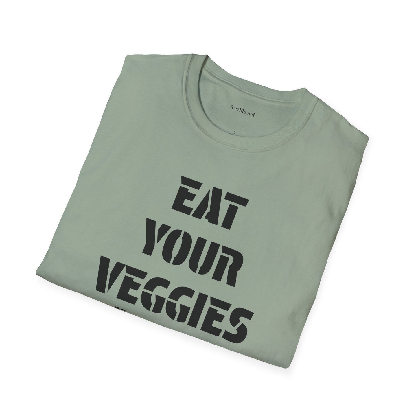 Eat Your Veggies #vegan Unisex Softstyle T-Shirt 100% Cotton Graphic