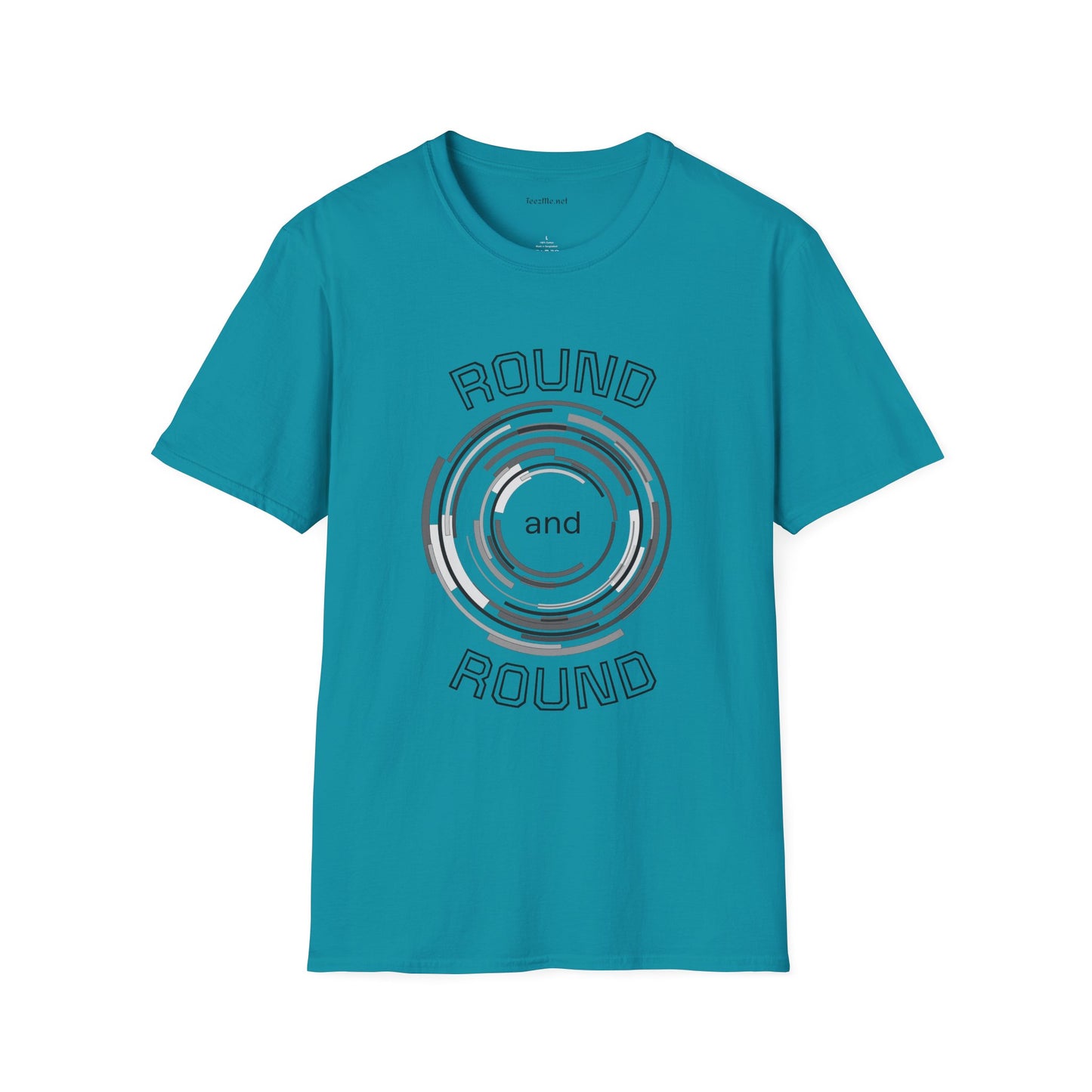 Round and Round - Unisex Softstyle T-Shirt 100% Cotton Graphic