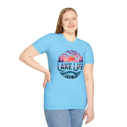 Lake Life  - Unisex Softstyle T-Shirt 100% Cotton Graphic