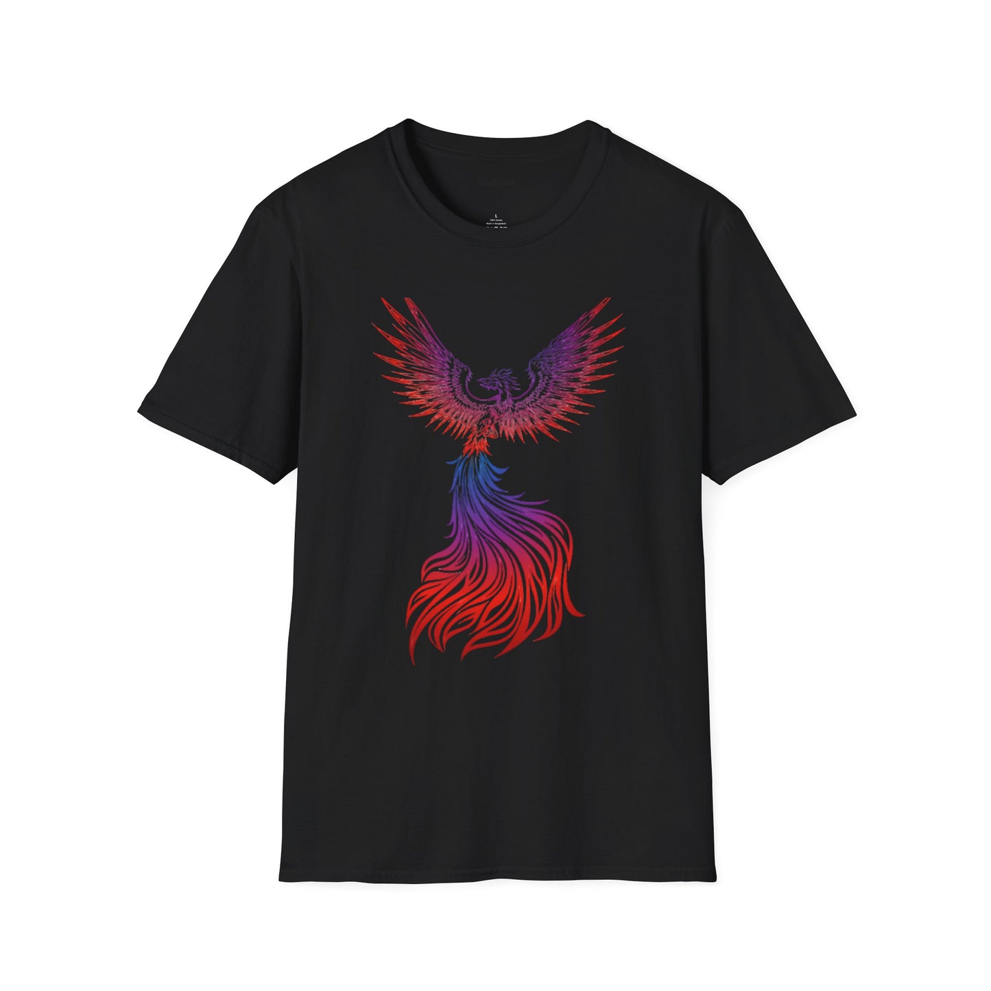 Phoenix rising (image)- Unisex Softstyle T-Shirt 100% Cotton Graphic