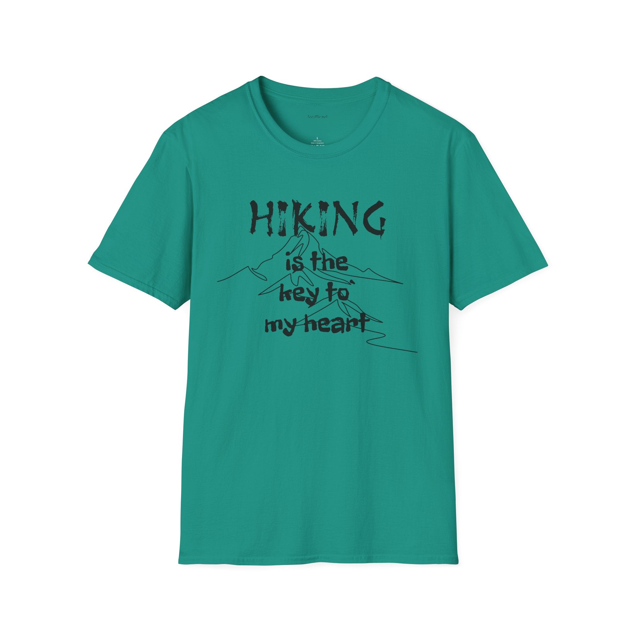 Hiking is the key to my heart  - Unisex Softstyle T-Shirt 100% Cotton Graphic