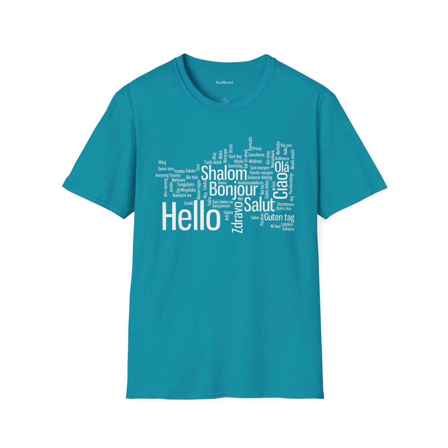 Hello (Multilingual) Unisex Softstyle T-Shirt 100% Cotton