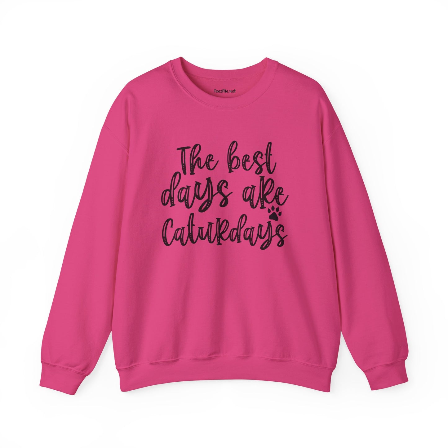 The best days are Caturdays Unisex Heavy Blend™ Crewneck Sweatshirt Graphic