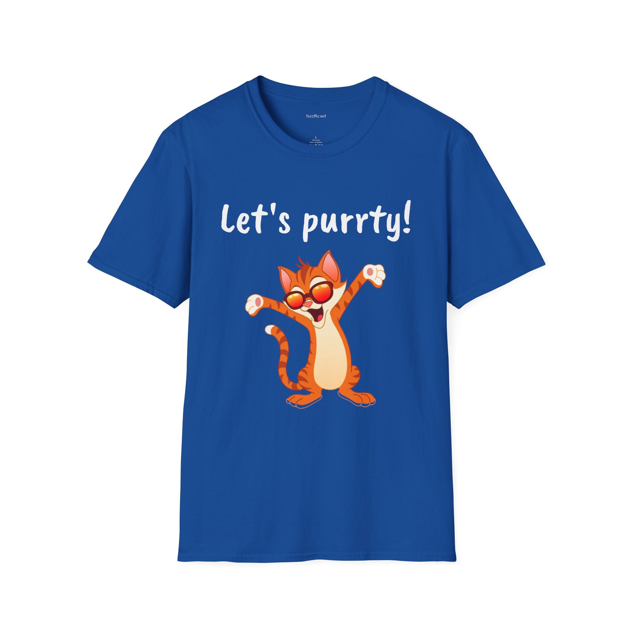 Let's purrty! - Unisex Softstyle T-Shirt 100% Cotton Graphic