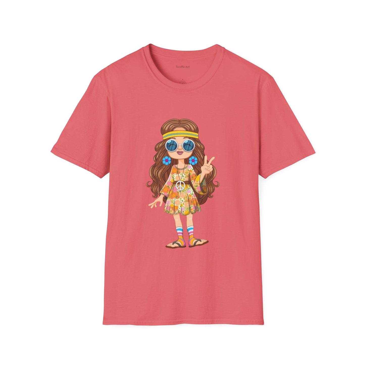 Hippie Girl - Unisex Ultra Cotton Tee 100% Cotton Graphic