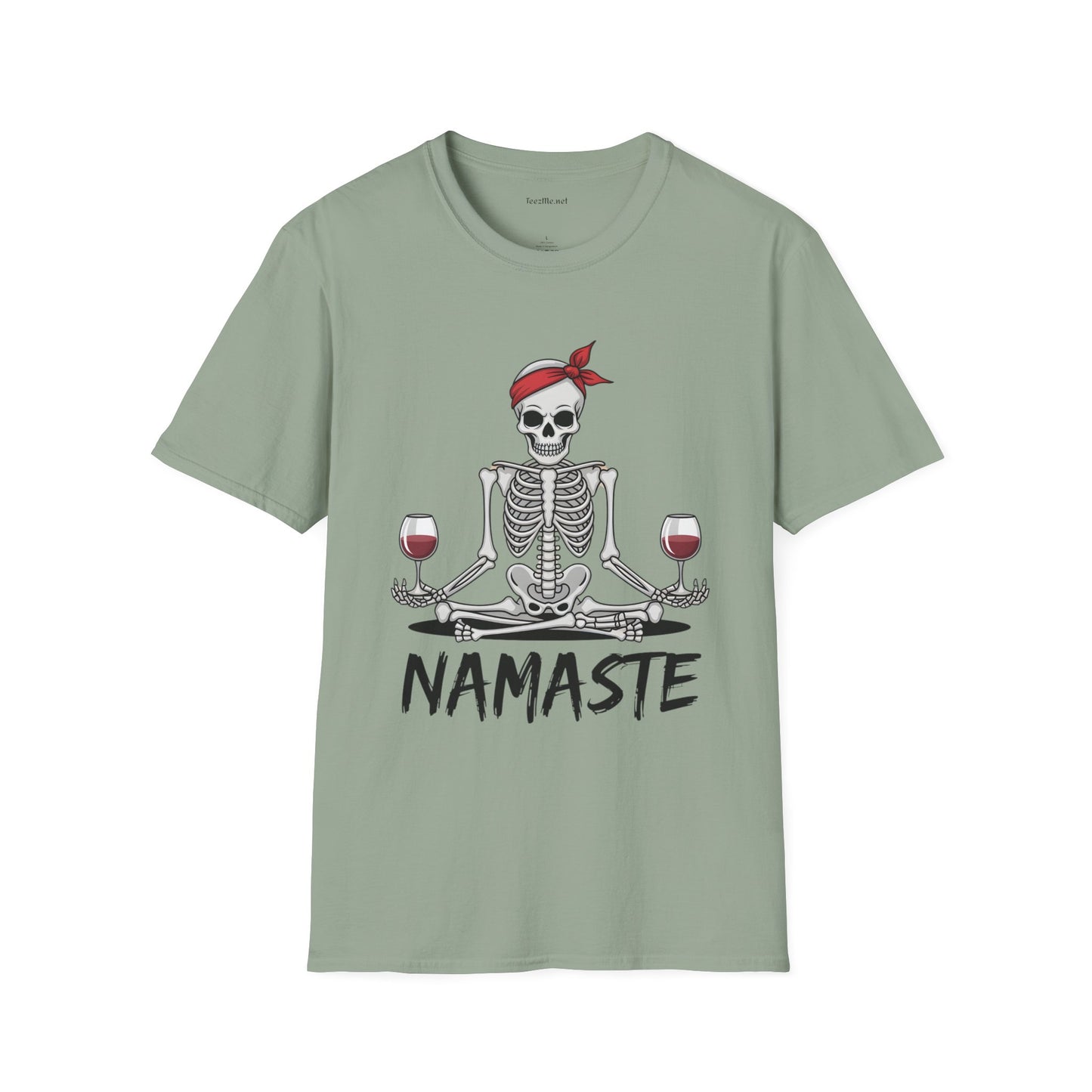 Namaste Skeleton - Unisex Softstyle T-Shirt 100% Cotton Graphic