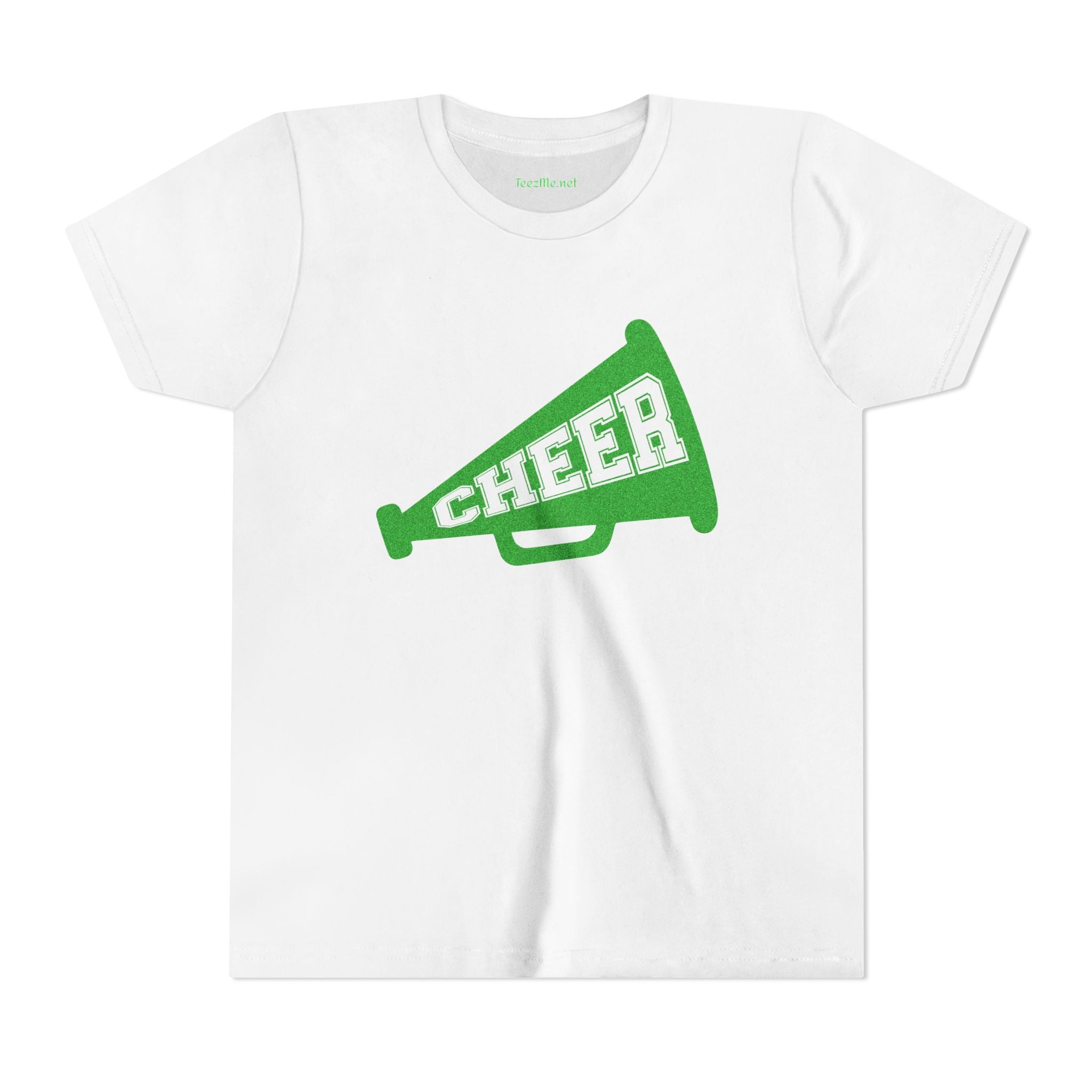 Youth Tee - Green Cheer Megaphone Graphic