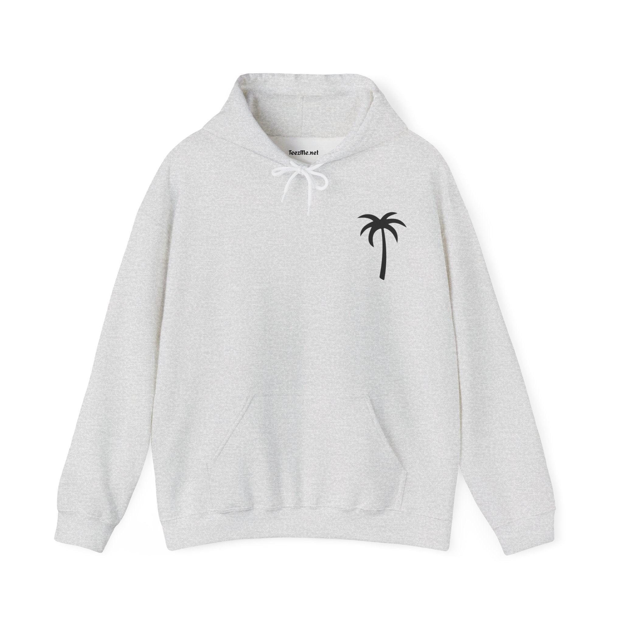 Salty Palm Hoodie — Coastal Script Beach Sweatshirt