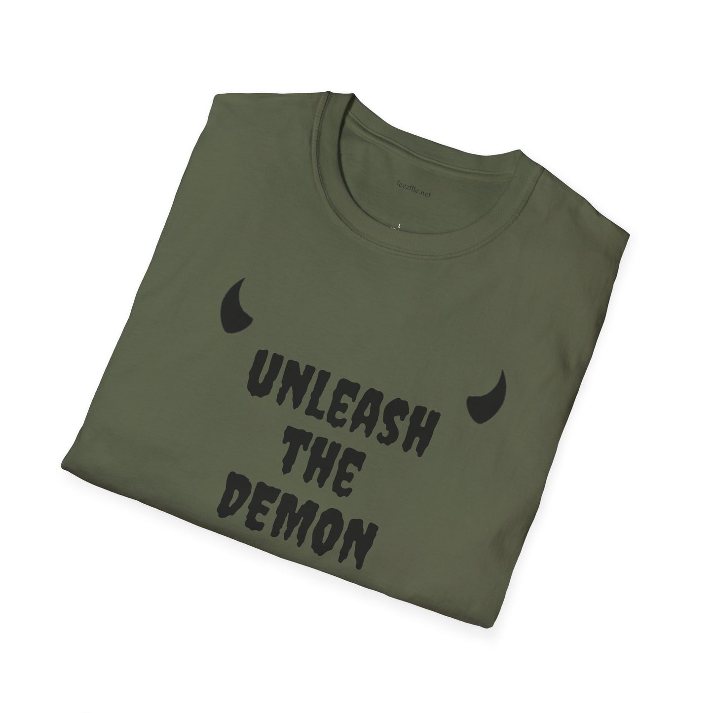 unleash the DEMON - Unisex Softstyle T-Shirt 100% Cotton Graphic