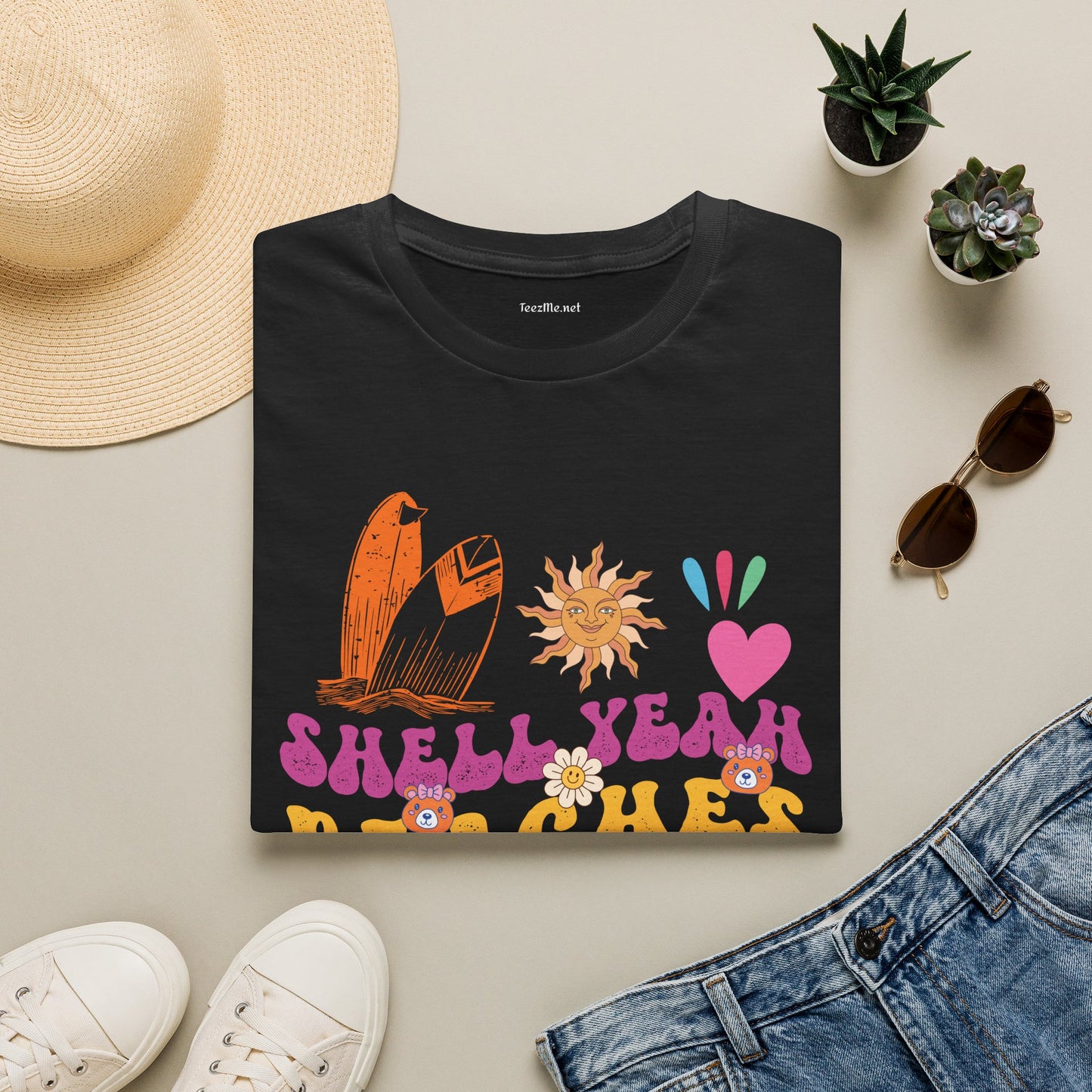 Shell Yeah Beaches Unisex Softstyle T-Shirt 100% Cotton Graphic