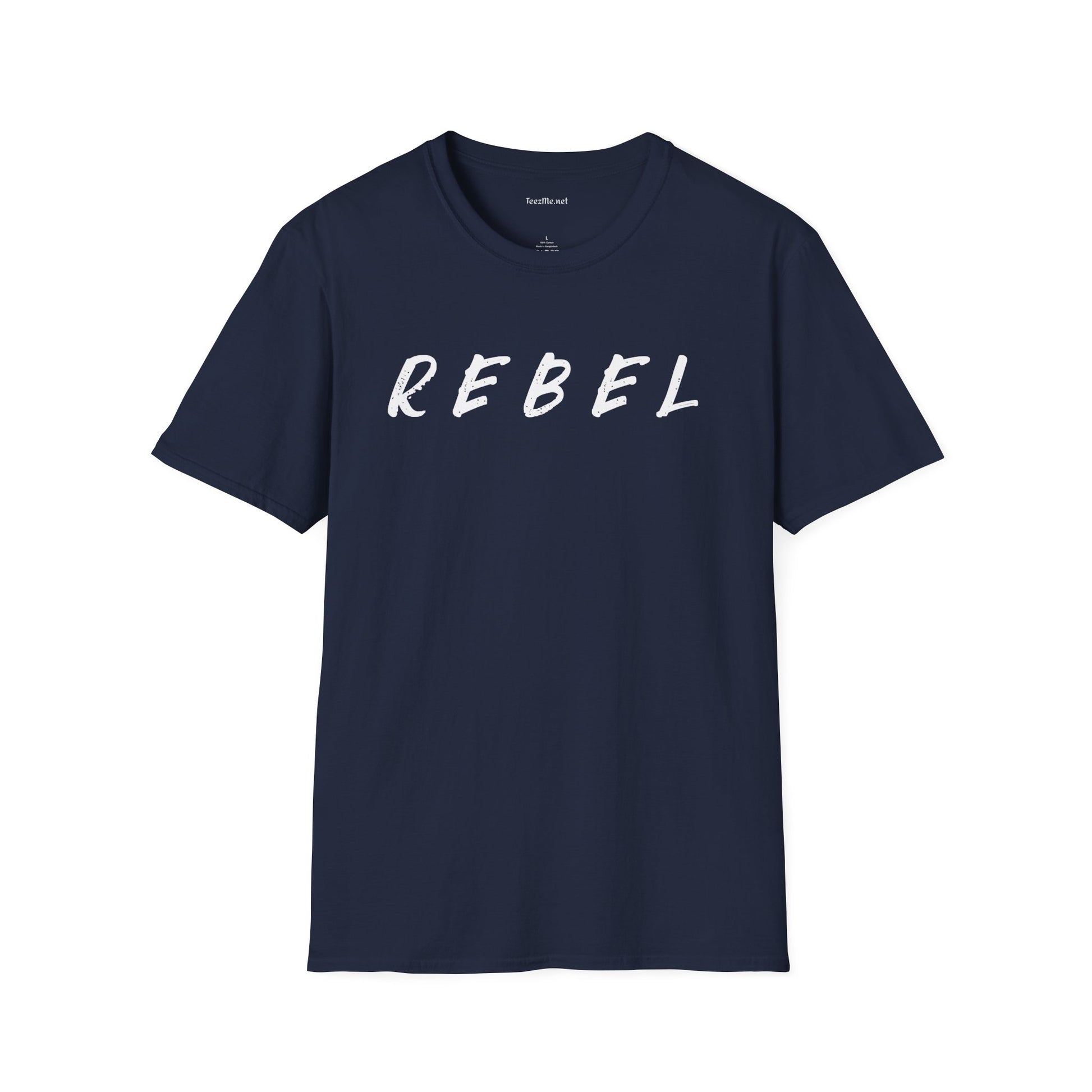 REBEL (white text) Unisex Softstyle T-Shirt 100% Cotton Graphic