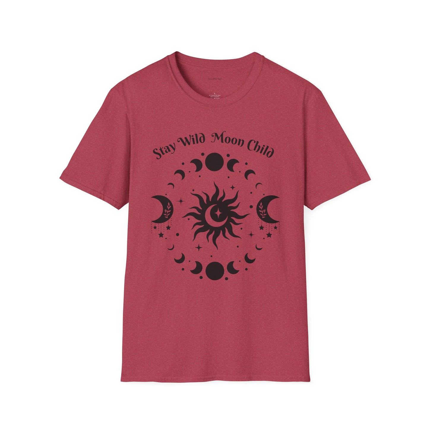 Stay Wild Moon Child - Unisex Softstyle T-Shirt 100% Cotton Graphic