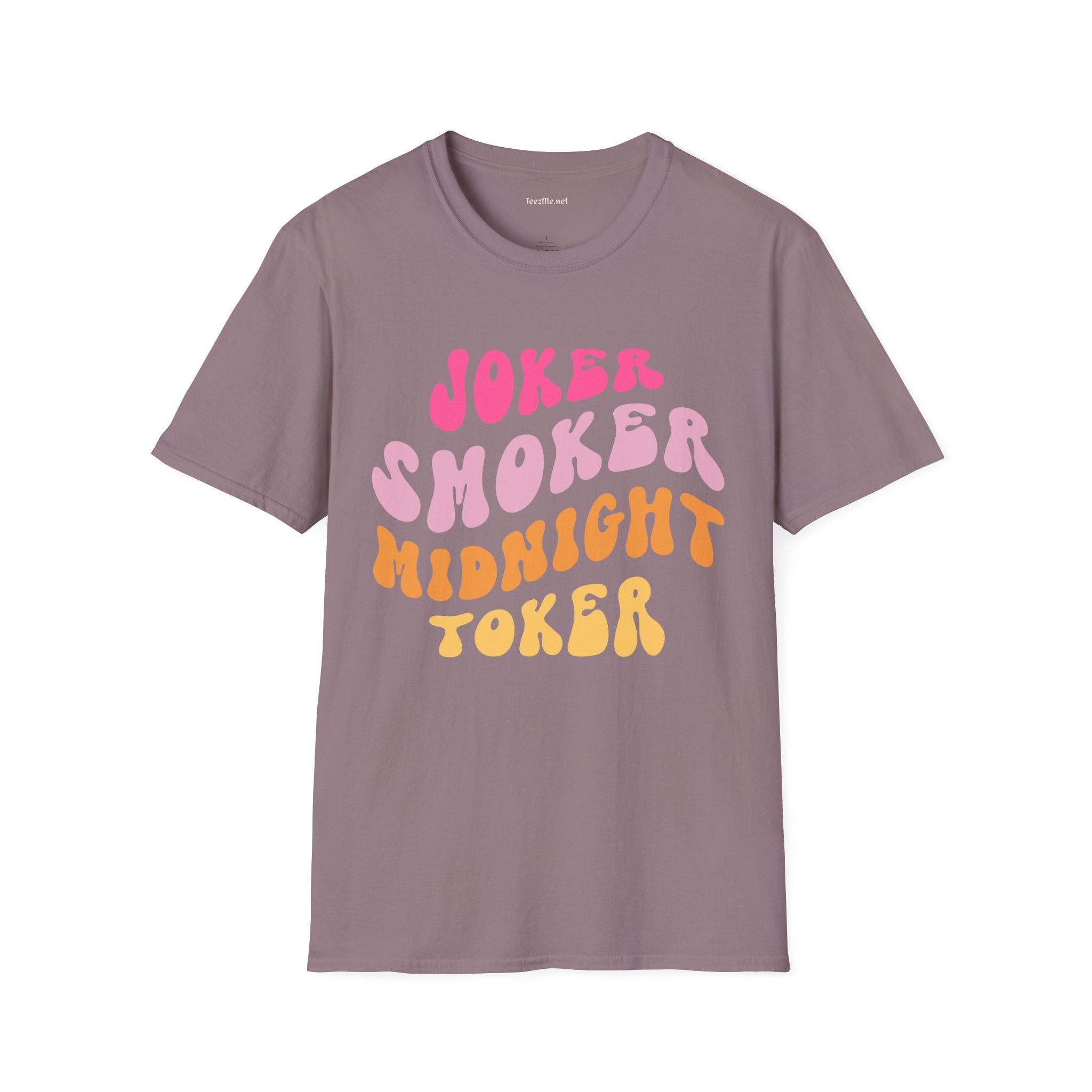 Joker Smoker Midnight Toker Unisex Softstyle T-Shirt 100% Cotton Graphic