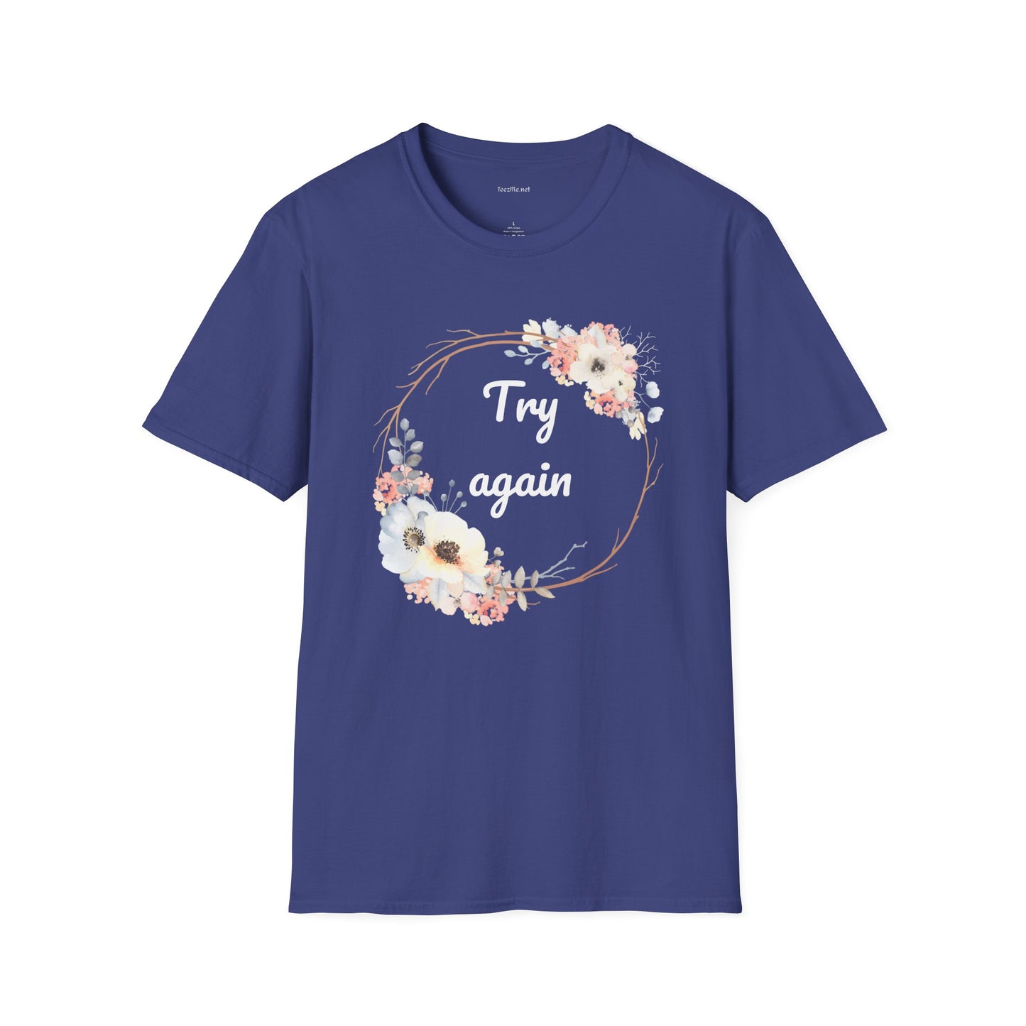 Try again - Unisex Softstyle T-Shirt 100% Cotton Graphic
