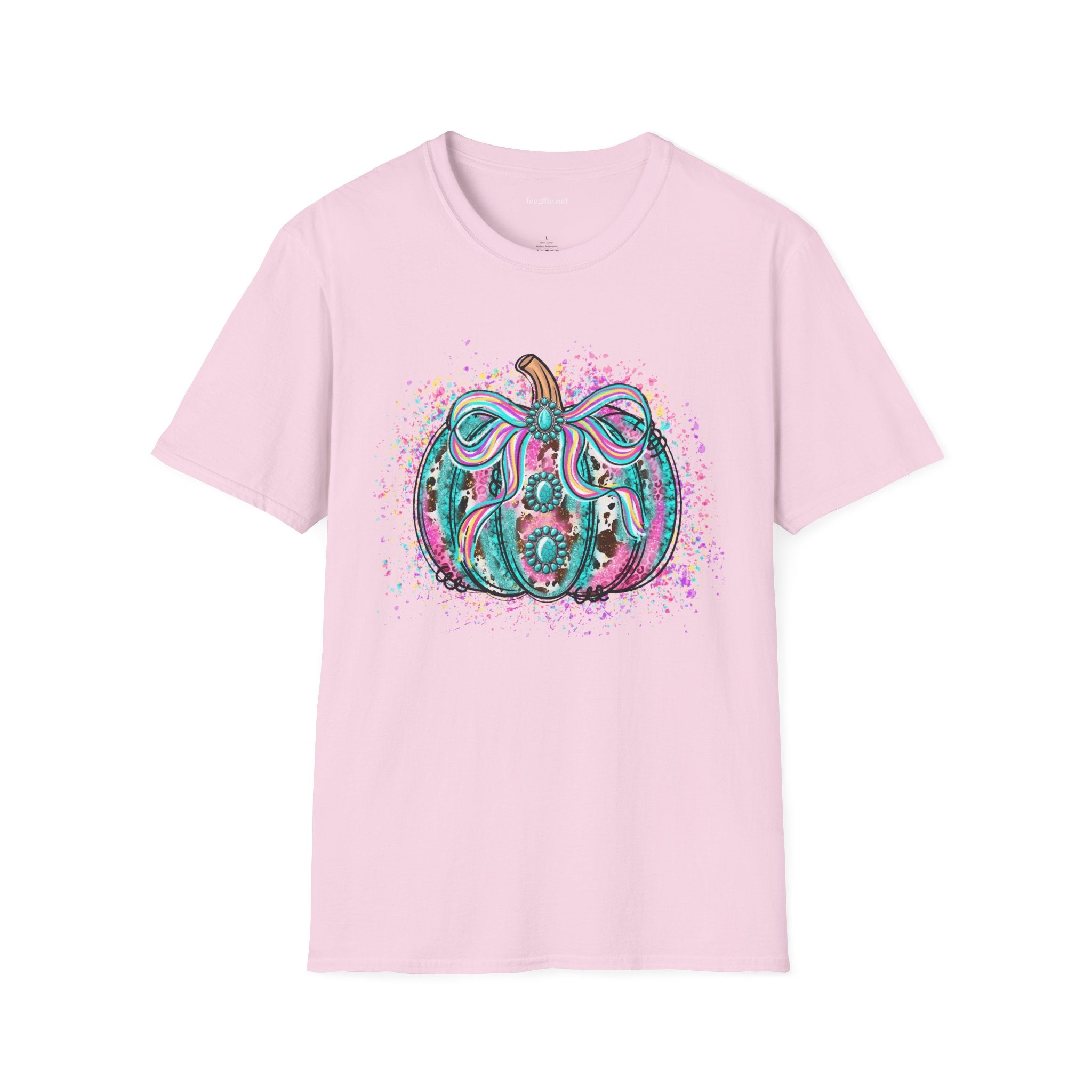 Pumpkin Colorful Unisex Softstyle T-Shirt 100% Cotton