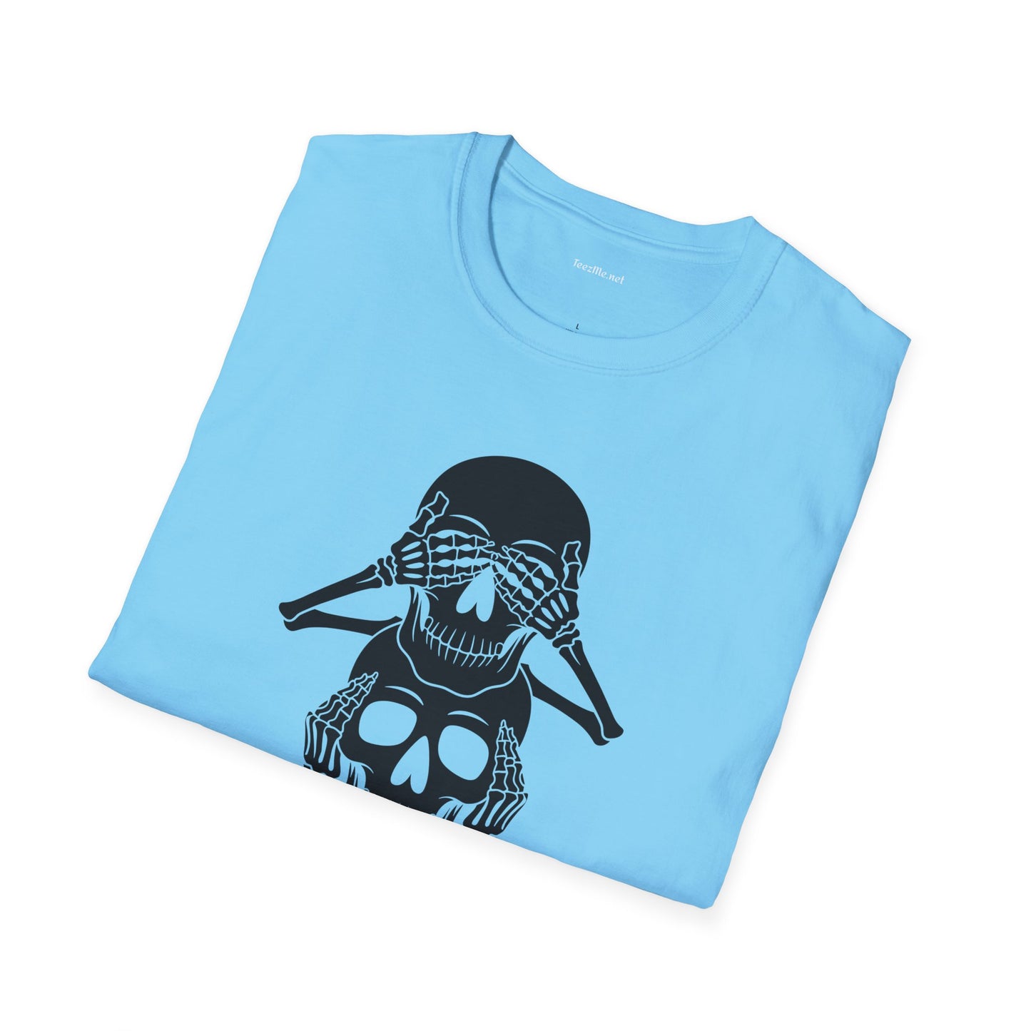 See Hear Speak No Evil Unisex Softstyle T-Shirt 100% Cotton Graphic