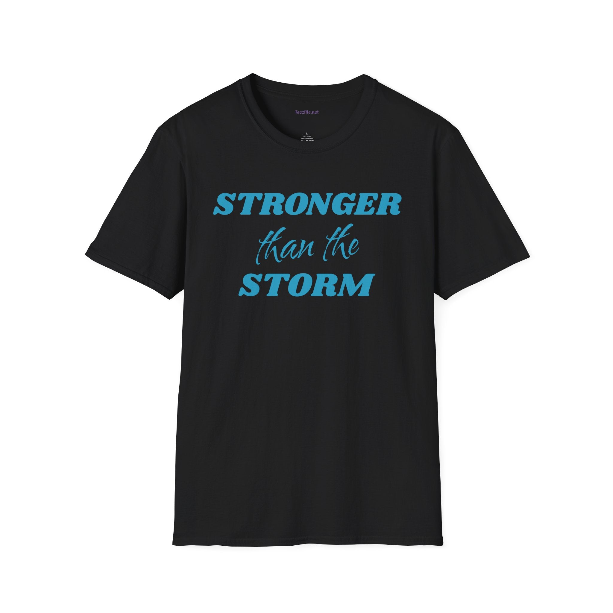 Stronger than the Storm Ovarian Cancer Unisex Softstyle T-Shirt 100% Cotton Graphic