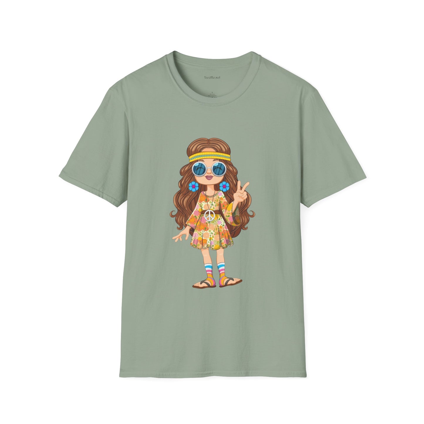 Hippie Girl - Unisex Ultra Cotton Tee 100% Cotton Graphic