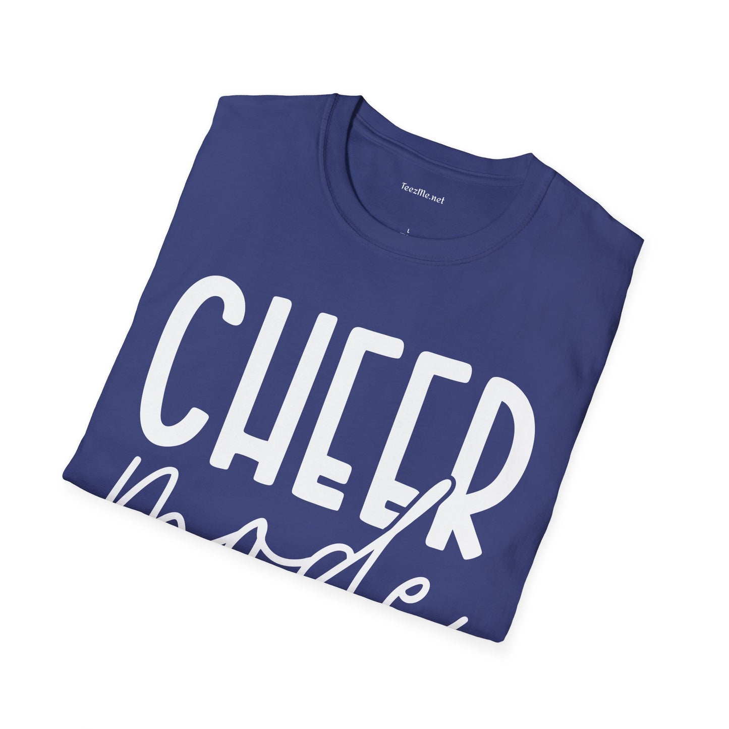 Cheer Mode All Day (white text) Unisex Soft Style T-Shirt 100% Cotton Graphic