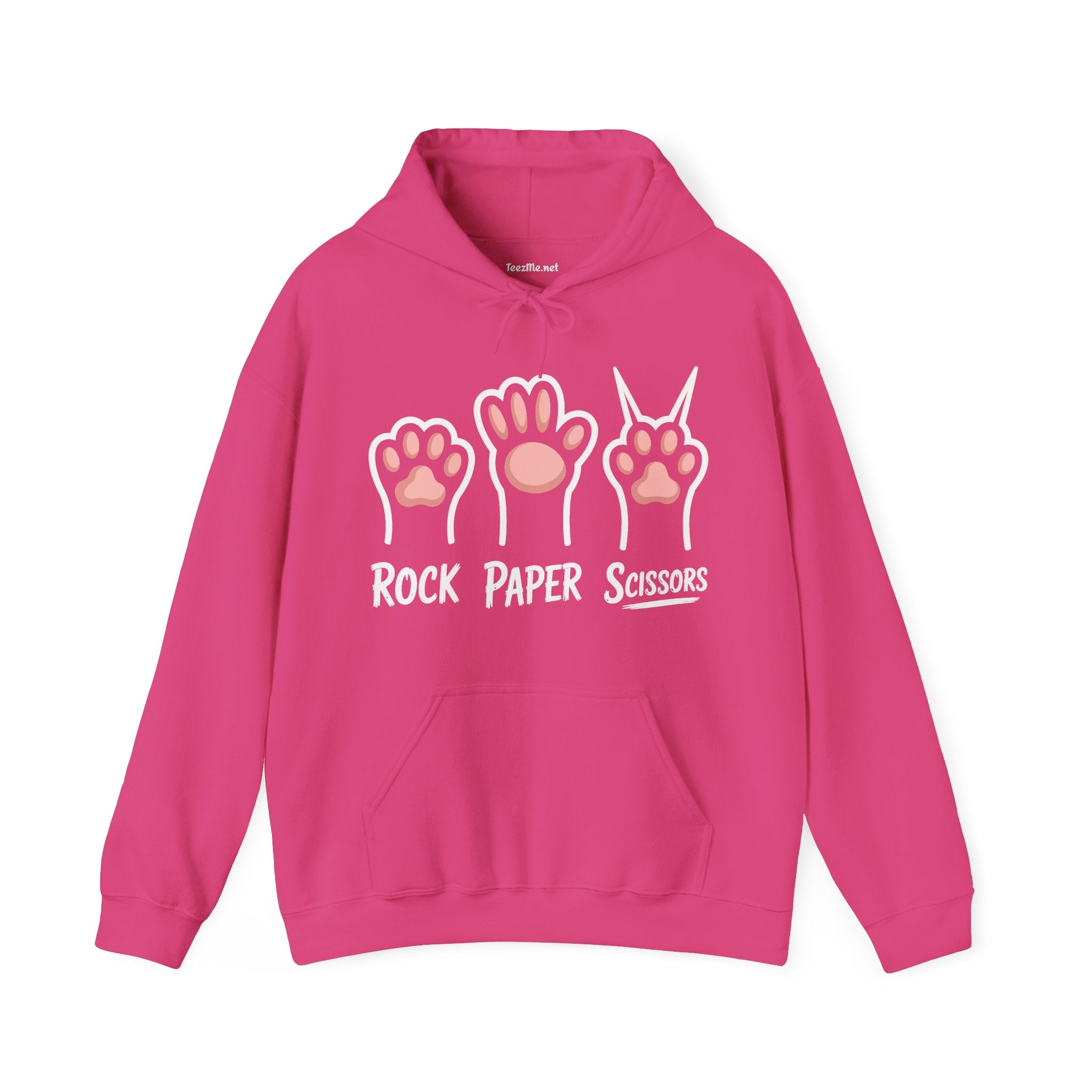 Rock Paper Scissors Cat Unisex Heavy Blend™ Hooded Sweatshirt