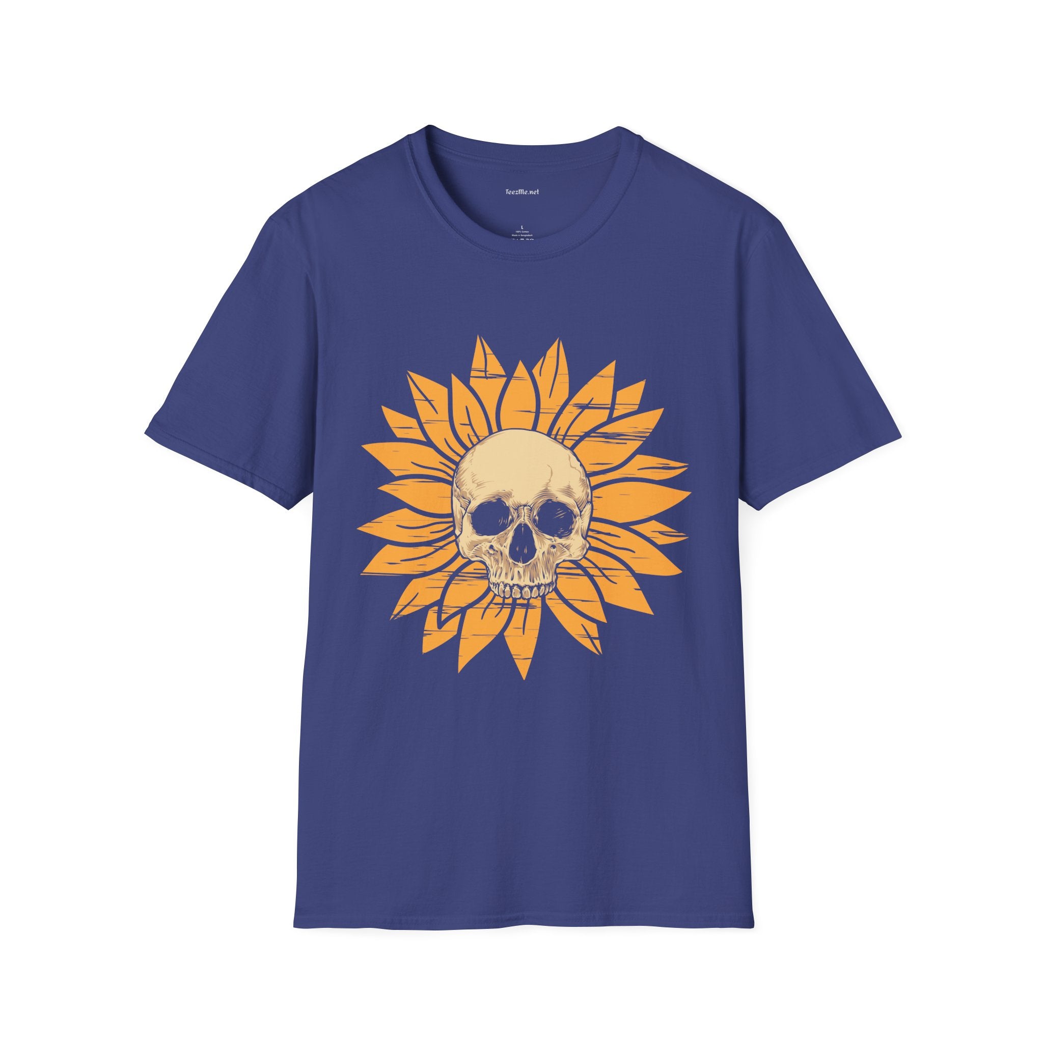 Skull Sunflower T-Shirt — Edgy Floral Graphic Tee