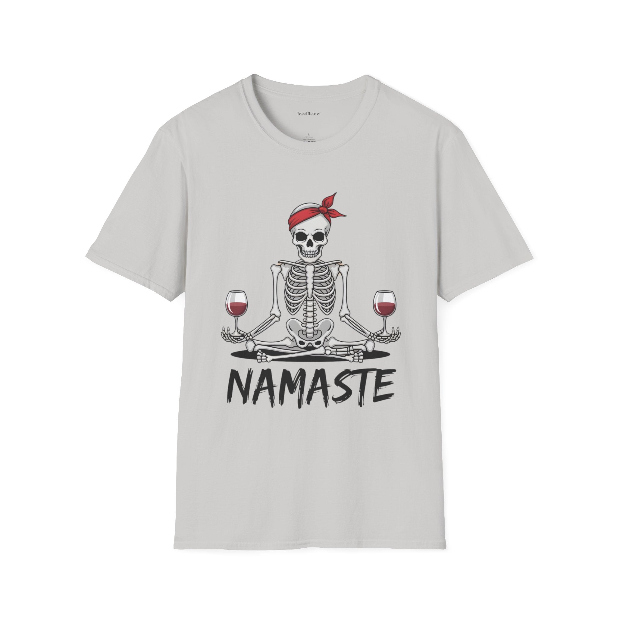 Namaste Skeleton - Unisex Softstyle T-Shirt 100% Cotton Graphic
