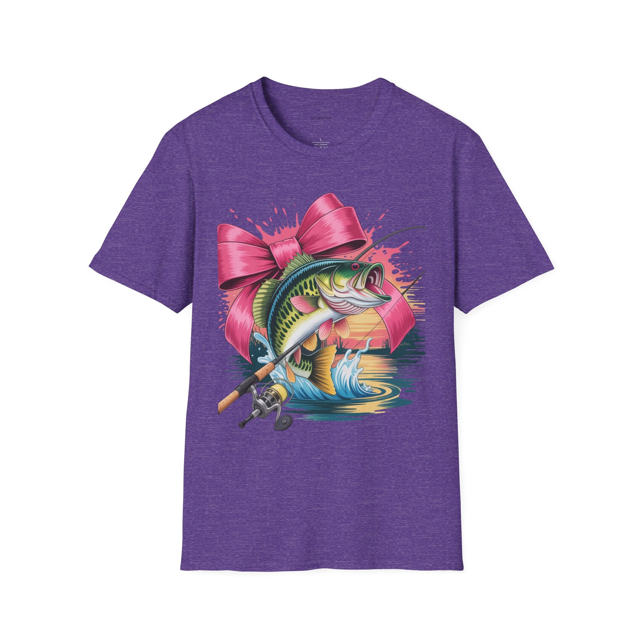 Fishing Girl - Unisex Softstyle T-Shirt 100% Cotton Graphic