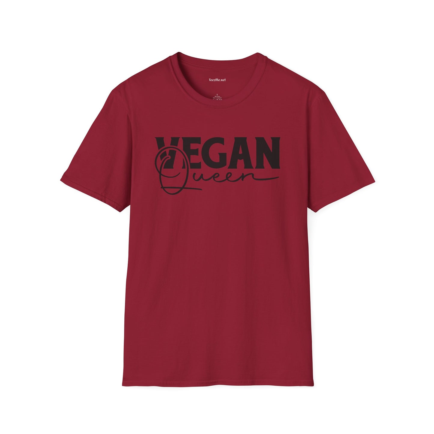 Vegan Queen Unisex Softstyle T-Shirt 100% Cotton Graphic