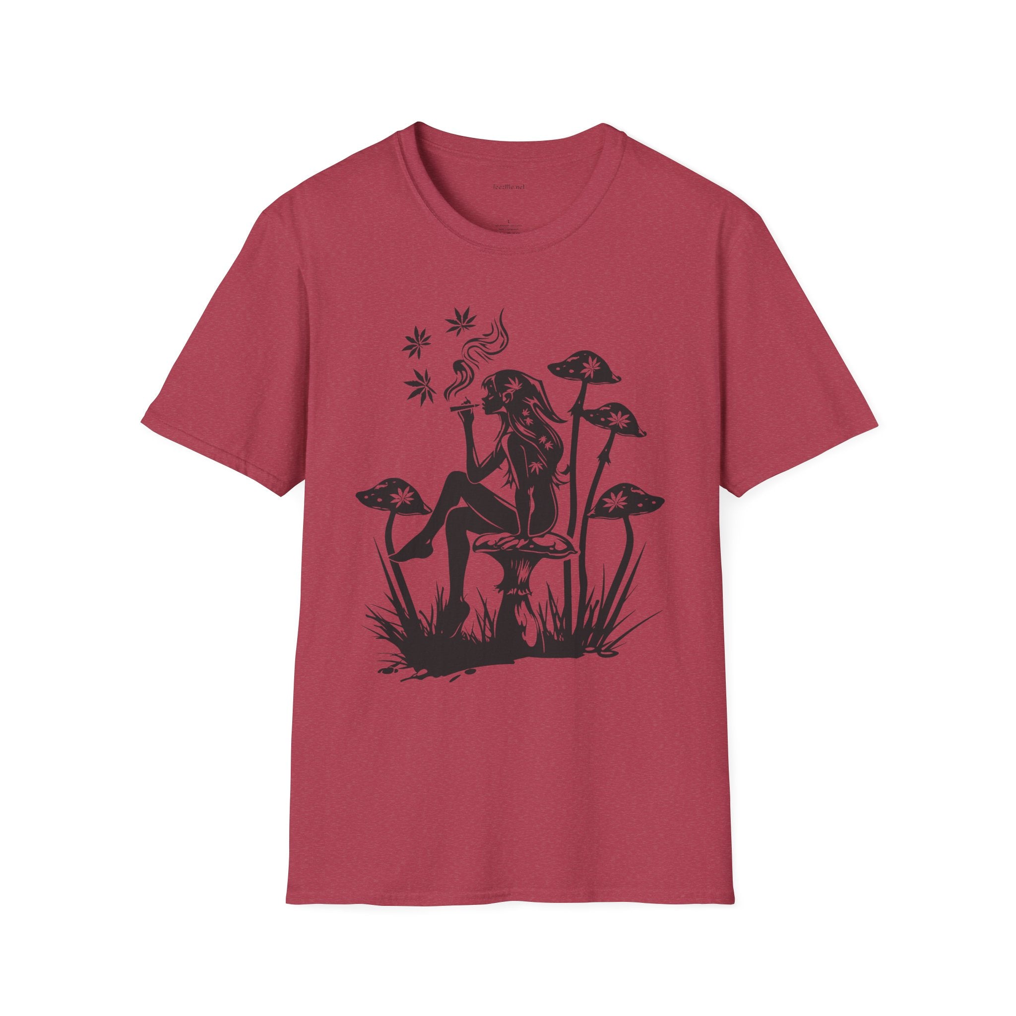 Fairy Smoking Weed Unisex Softstyle T-Shirt 100% Cotton Graphic