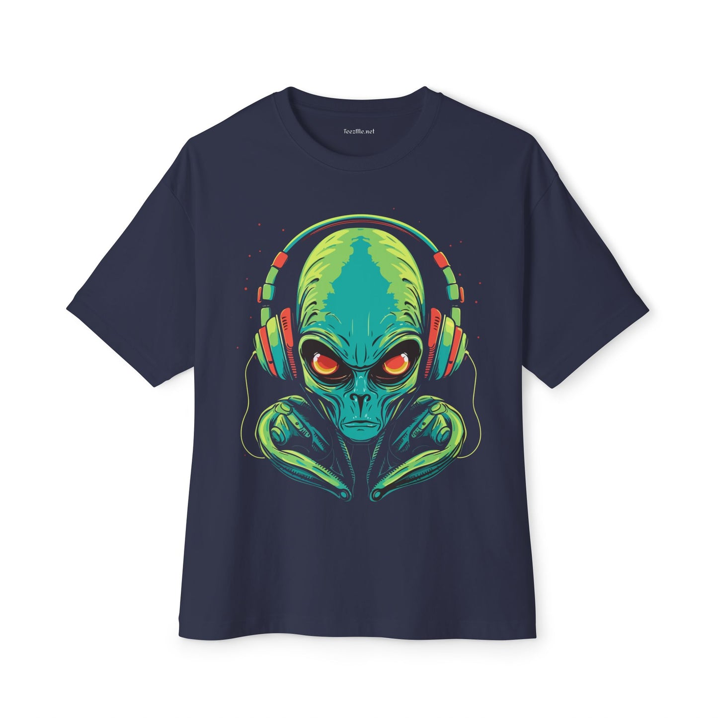 Alien Music Lover Unisex Oversized Boxy Tee