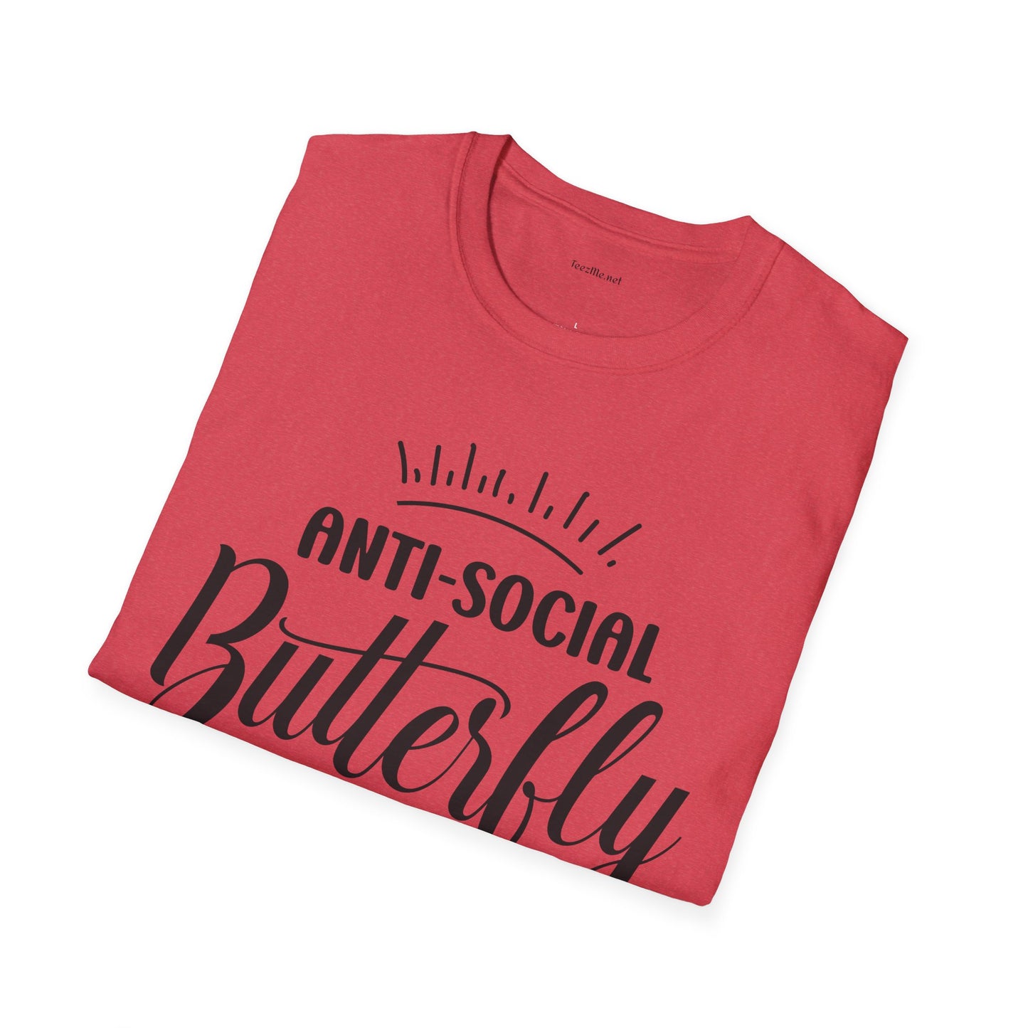 Anti-social Butterfly - Unisex Softstyle T-Shirt 100% Cotton Graphic