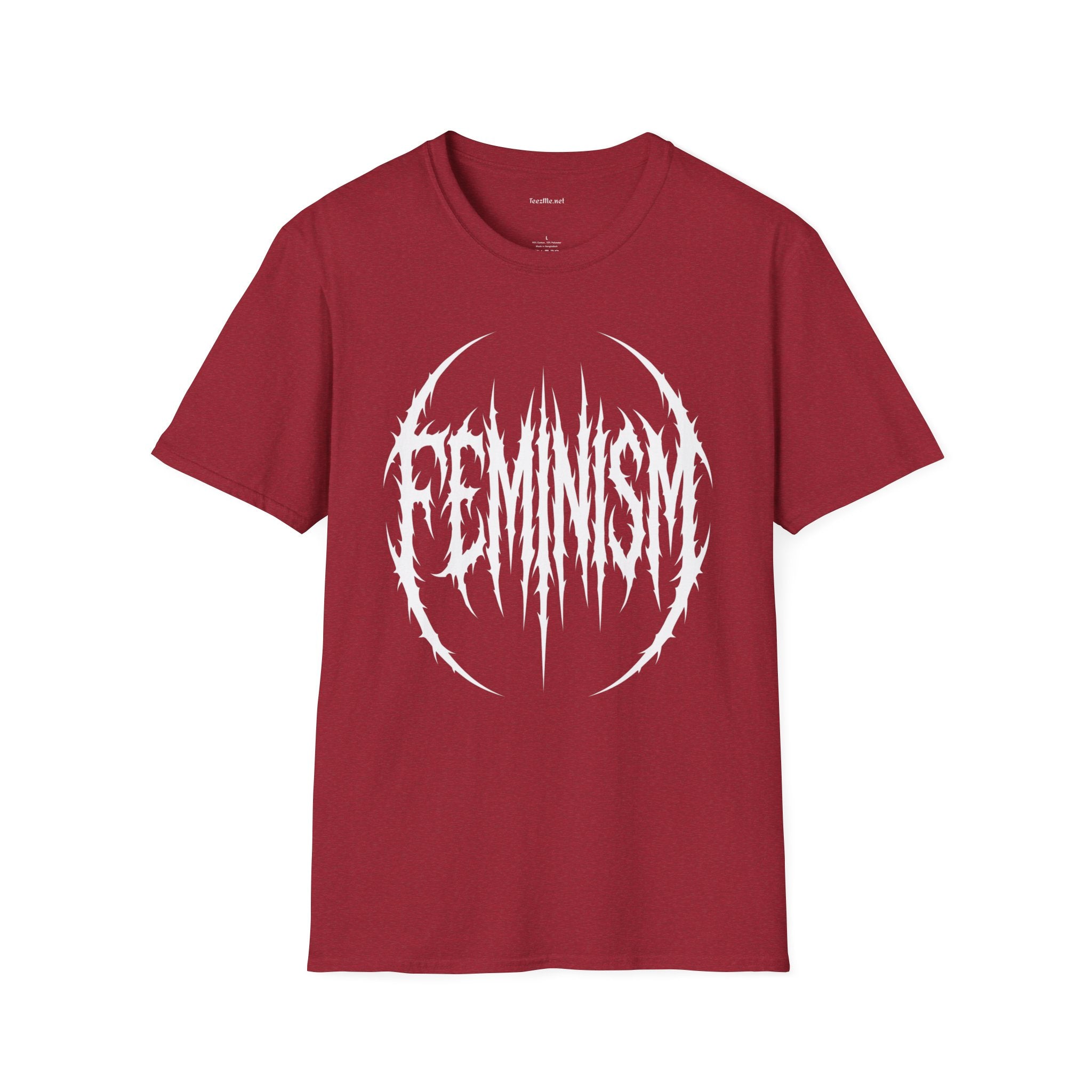Feminism Black Metal Logo T-Shirt — Gothic Feminist Statement Tee