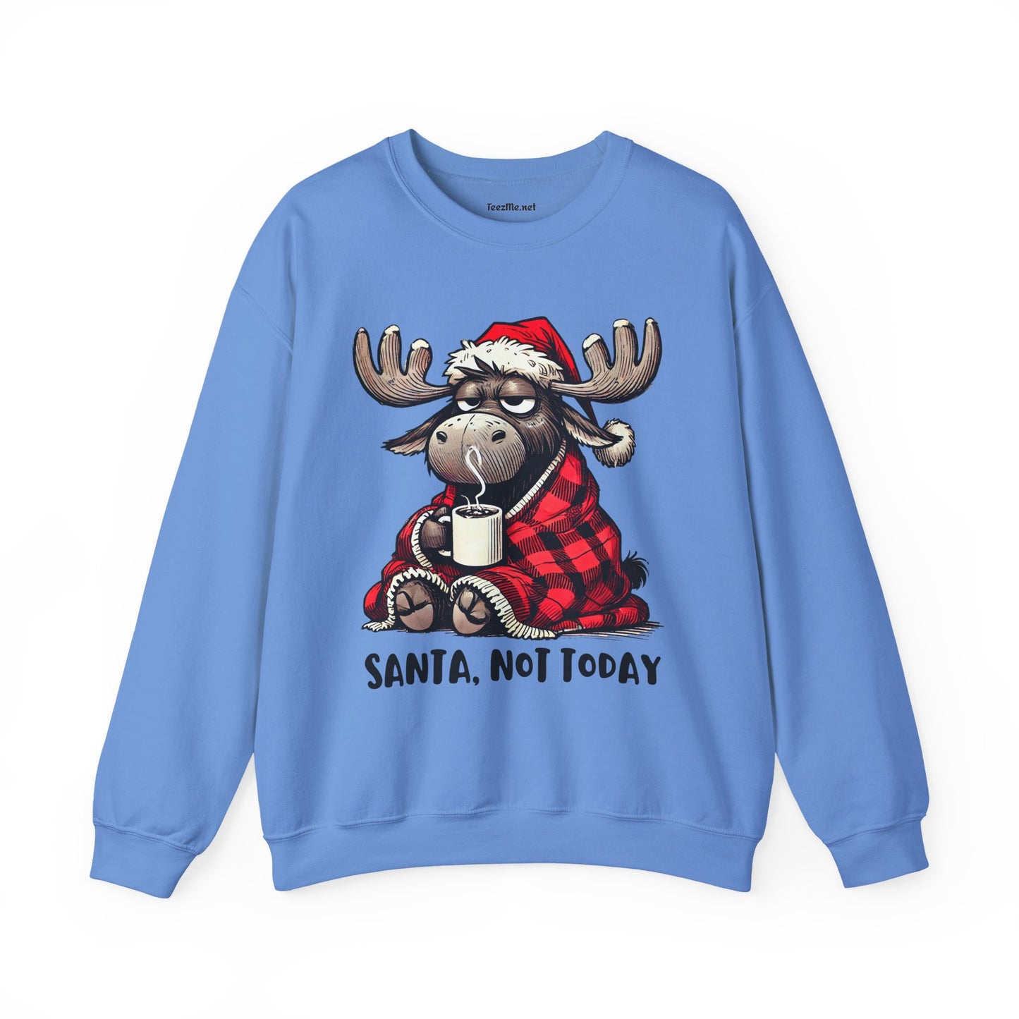 Santa, Not Today Moose Unisex Heavy Blend™ Crewneck Sweatshirt Graphic