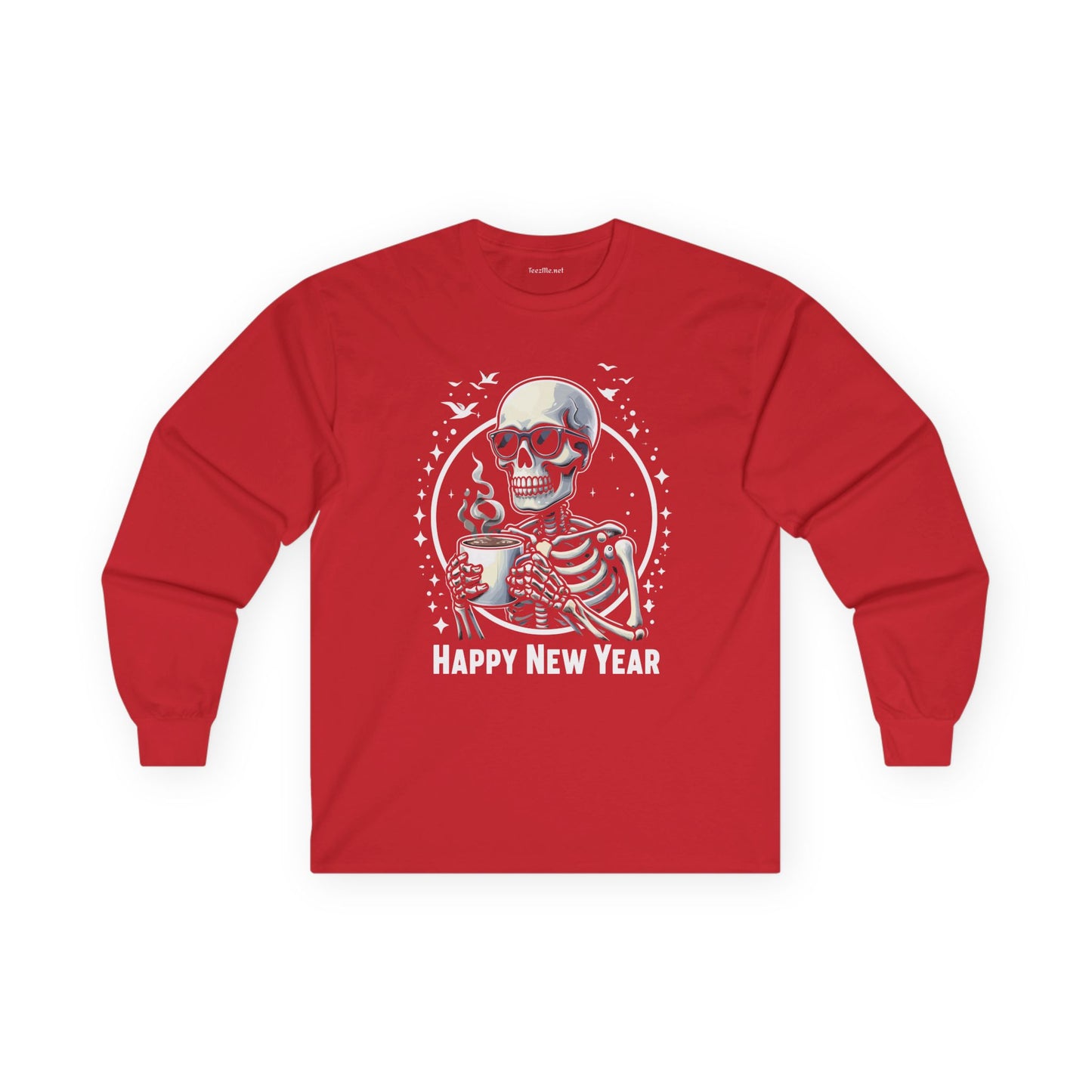 Happy New Year Skeleton Unisex Ultra Cotton Long Sleeve Tee
