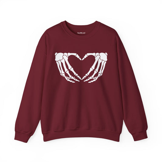 Skeleton Heart Hand Unisex Heavy Blend™ Crewneck Sweatshirt
