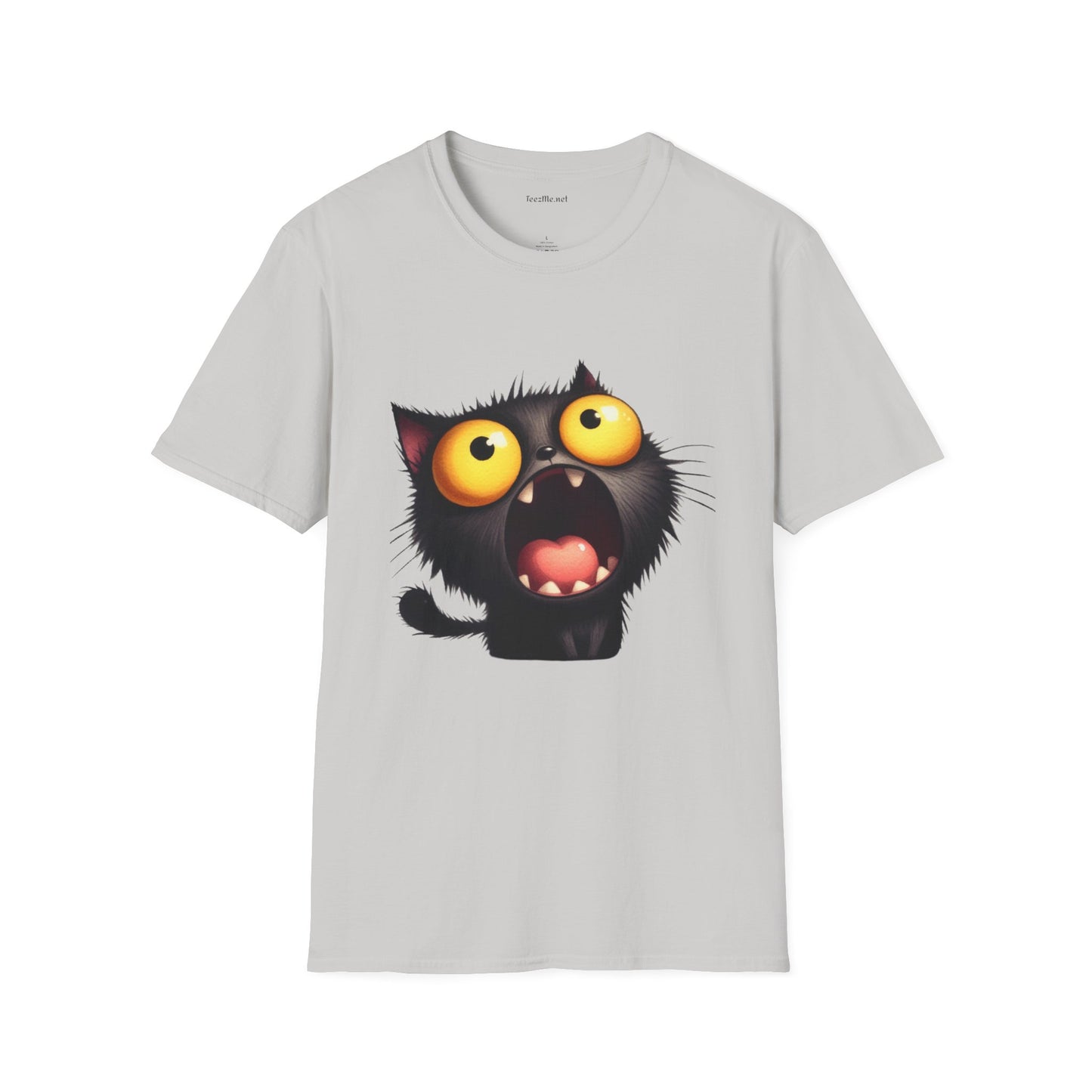 Crazy Cat 3 Unisex SoftStyle T-Shirt 100% Cotton Graphic