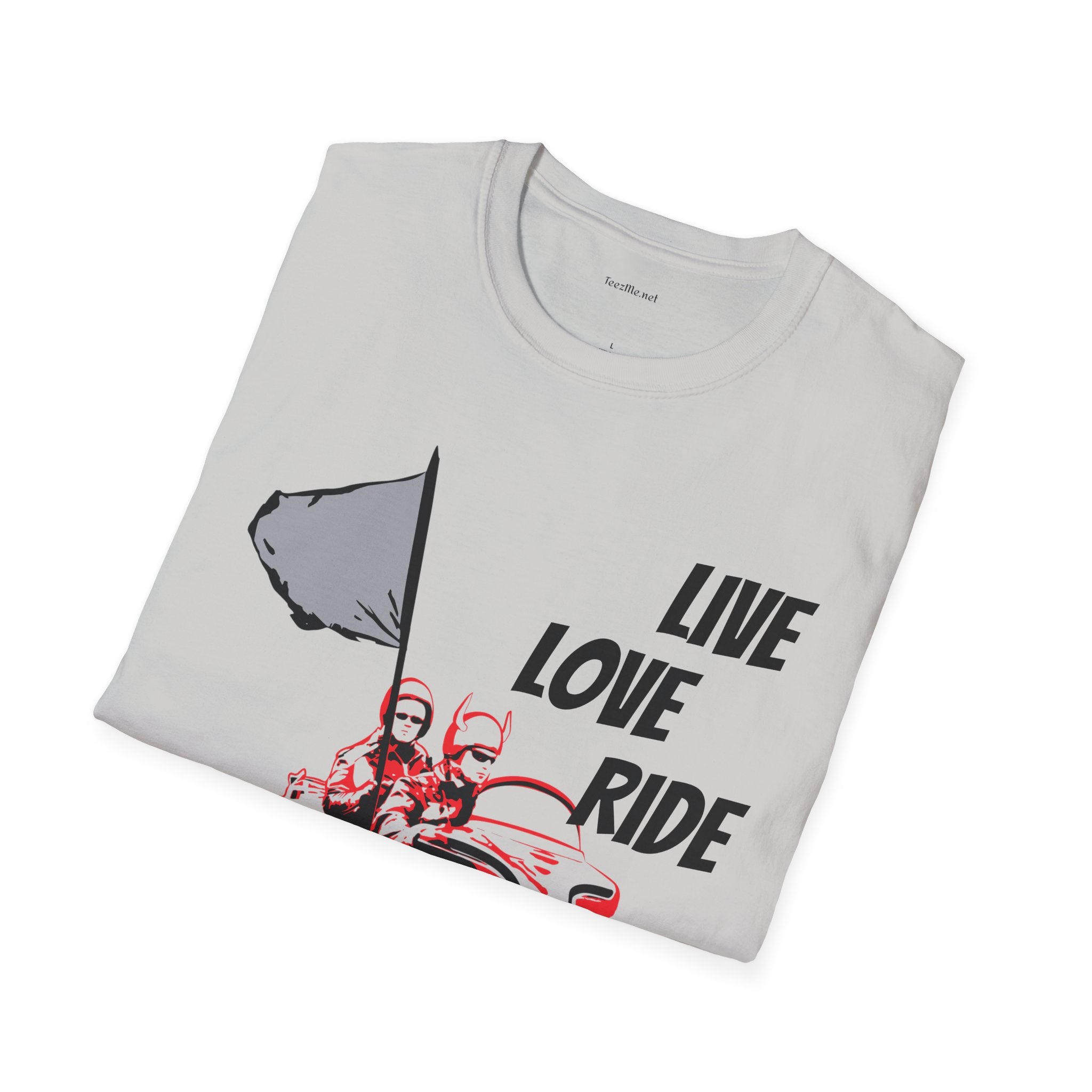 Live Love Ride - Unisex Softstyle T-Shirt 100% Cotton Graphic Motorcycle Harley