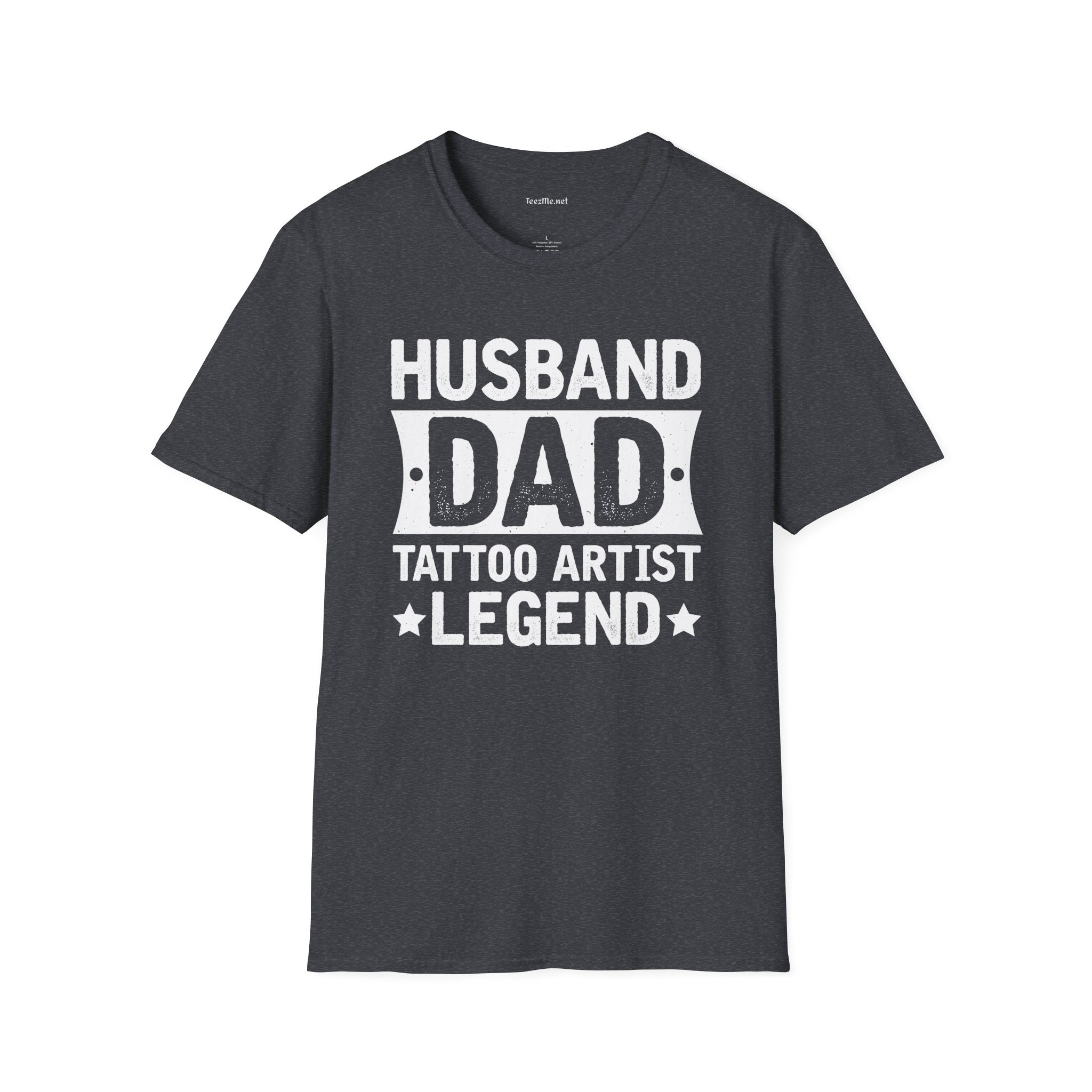 Husband DAD Tattoo Artist Unisex Soft Style T-Shirt 100% Cotton Graphic