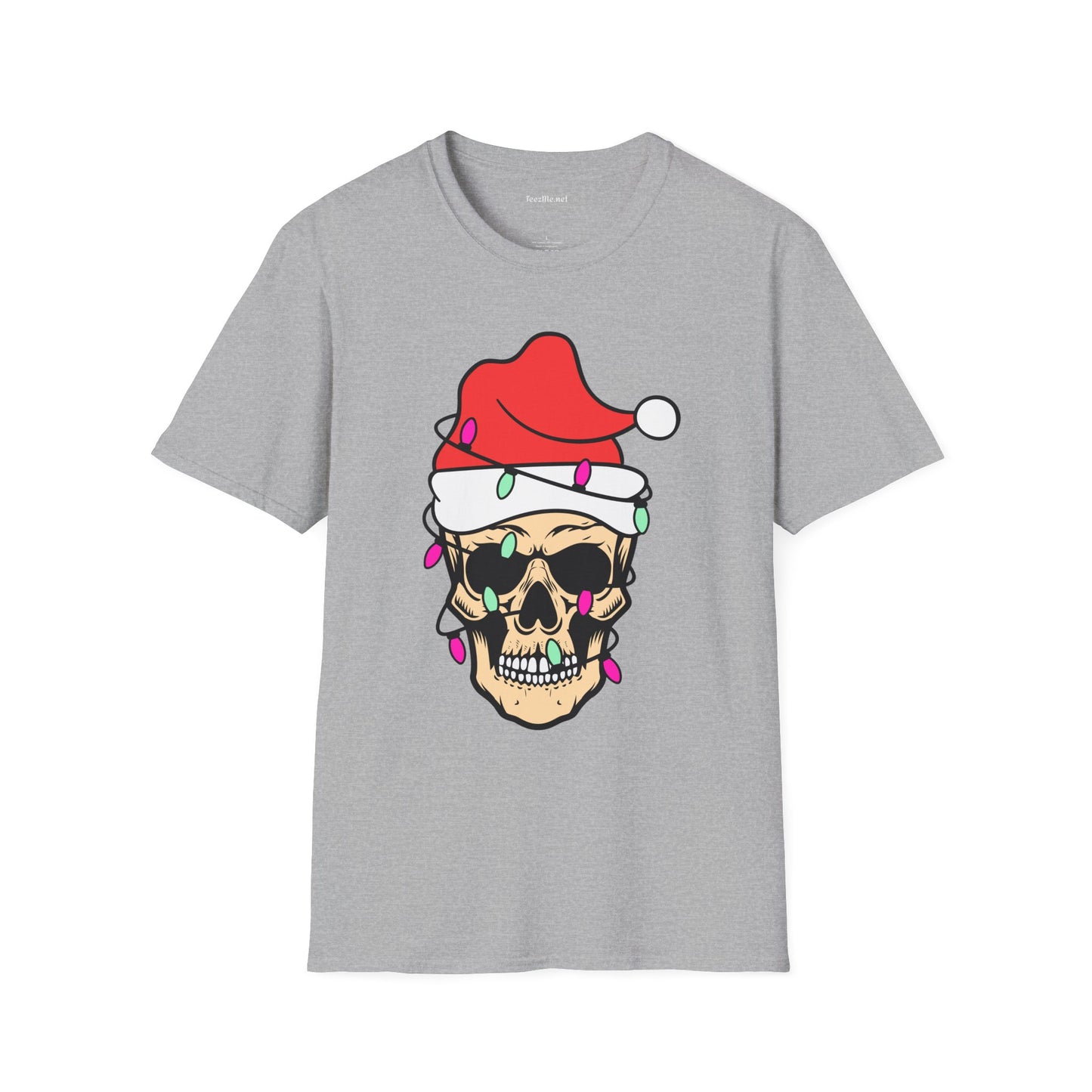 Skeleton Santa Unisex Softstyle T-Shirt 100% Cotton Graphic