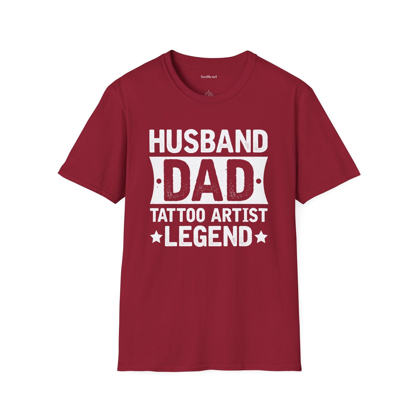 Husband DAD Tattoo Artist Unisex Soft Style T-Shirt 100% Cotton Graphic
